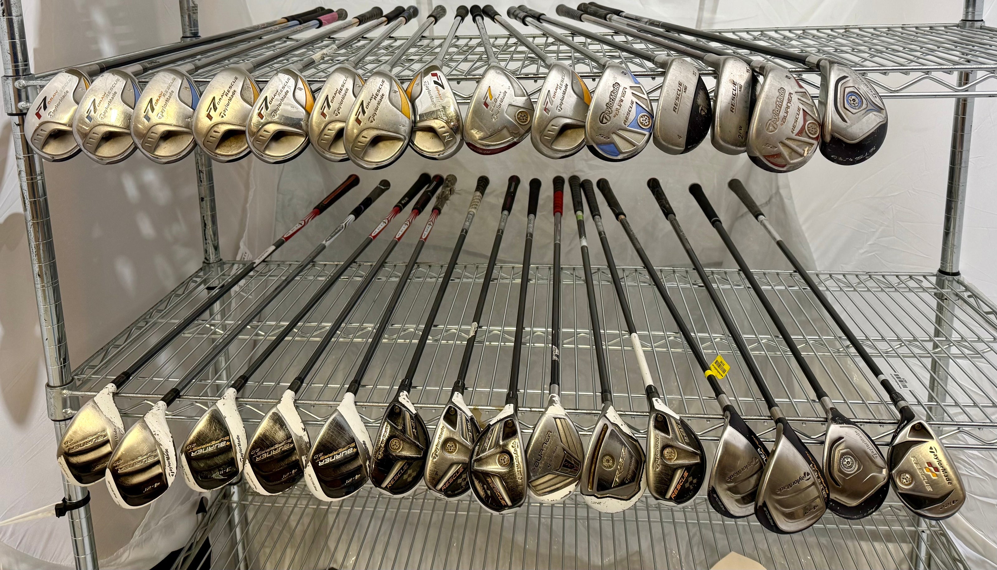 Wholesale Lot of 30 Golf Clubs - TaylorMade Hybrids & Fairway Woods-Next Round