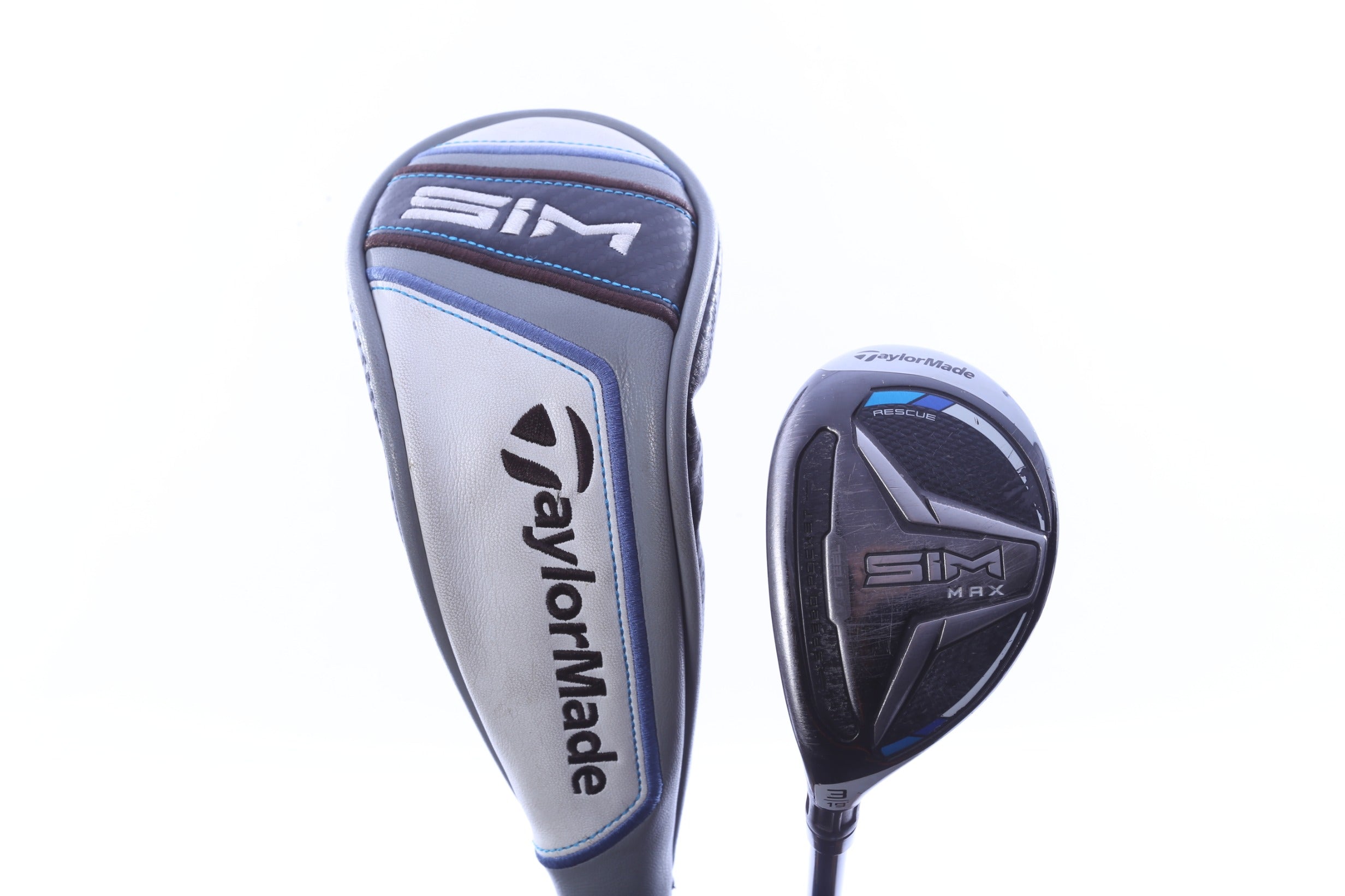 Used TaylorMade SIM MAX 3H Hybrid - Left-Handed - 19 Degrees - Stiff Flex-Next Round
