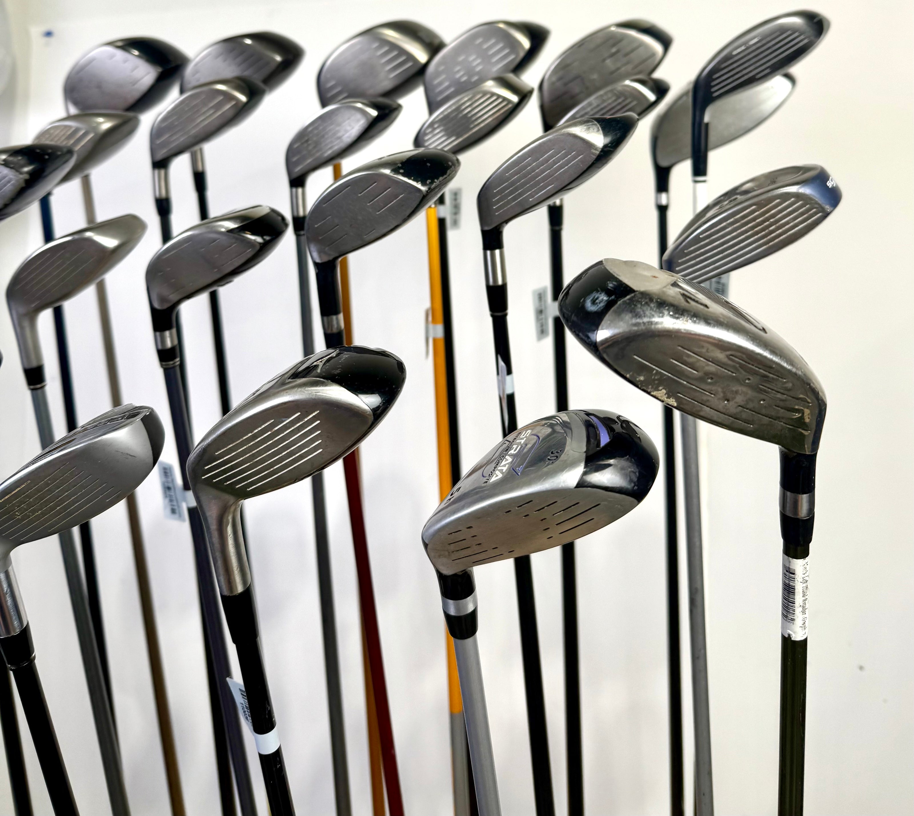 Wholesale Lot of 24 Drivers, Fairway Woods "3-5", and Hybrids. Assorted Brands.-Next Round