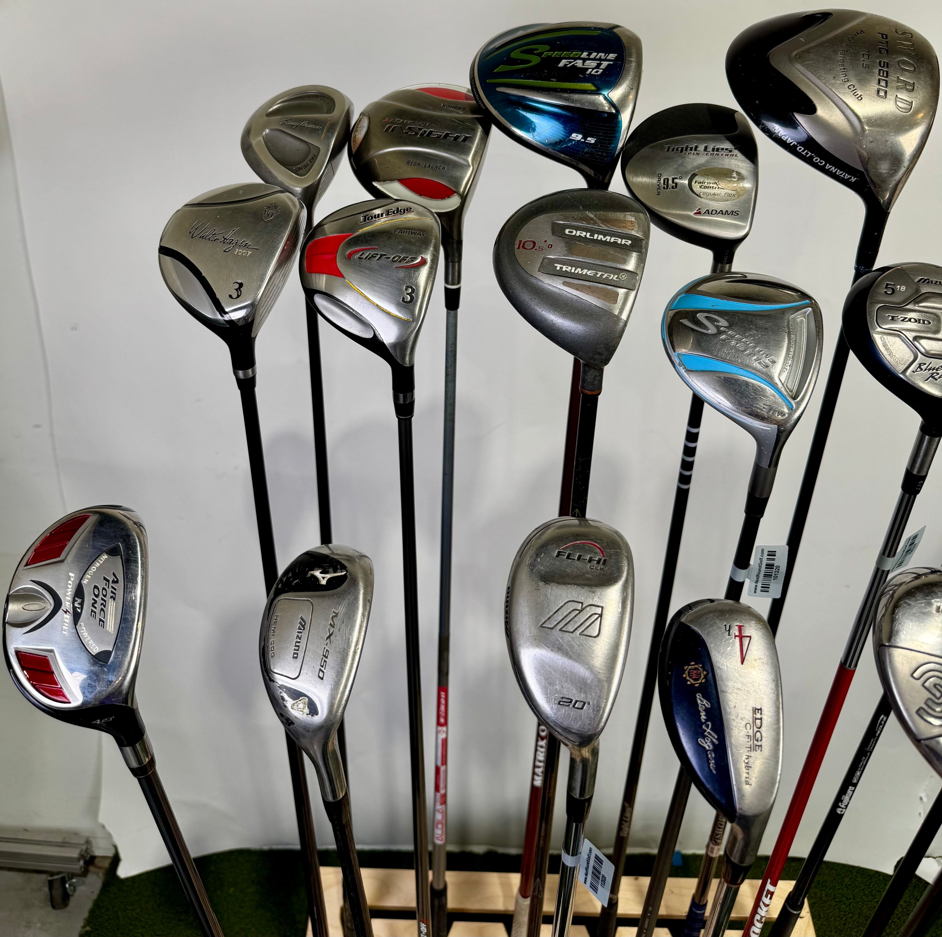 Wholesale Lot of 24 Drivers, Fairway Woods, and Hybrids. Assorted Brands.-Next Round