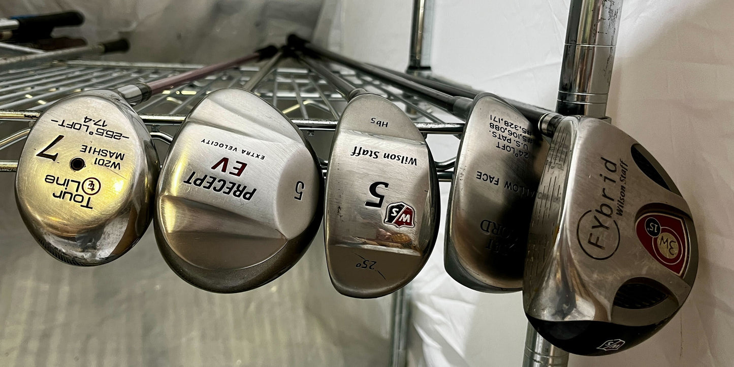 Wholesale Lot of 50 Golf Clubs - Assorted Fairway Woods & Hybrids-Next Round