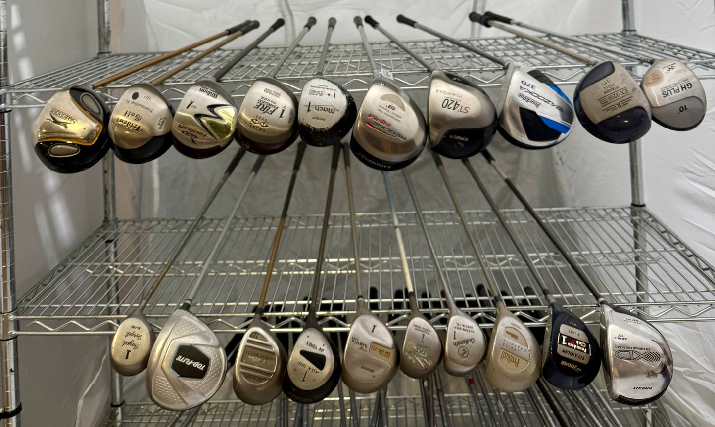 Wholesale Lot of 20 Golf Clubs - Assorted Drivers-Next Round