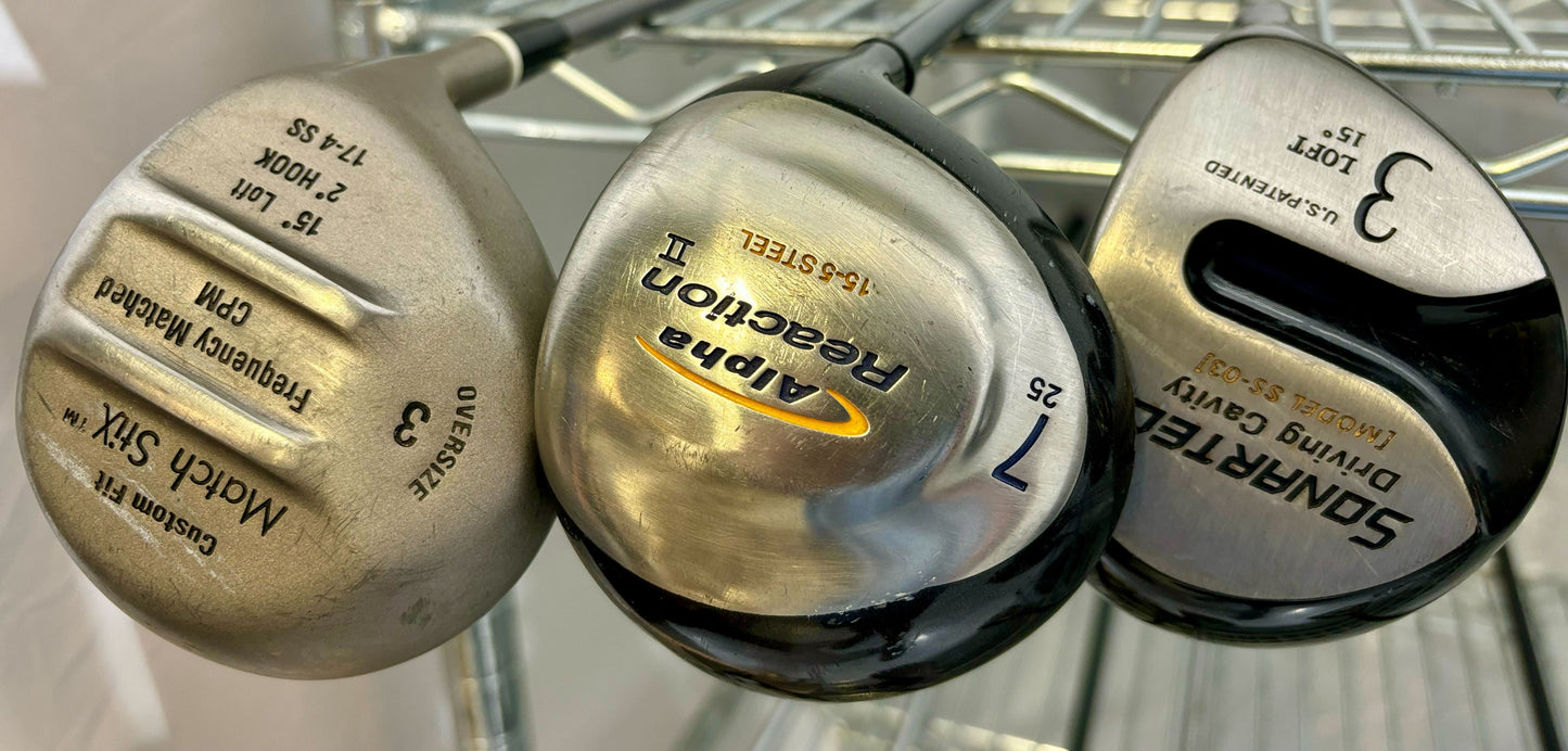 Wholesale Lot of 30 Golf Clubs - Assorted Fairway Woods-Next Round