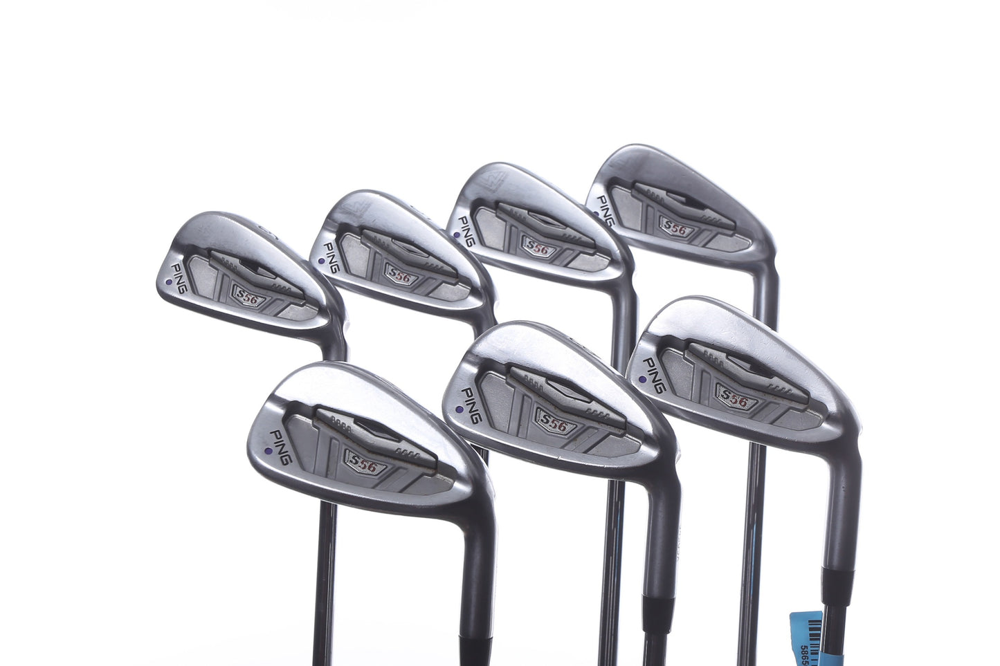 Used Ping S56 Iron Set - Right-Handed - 3-8, PW - Stiff Flex- Purple Dot-Next Round