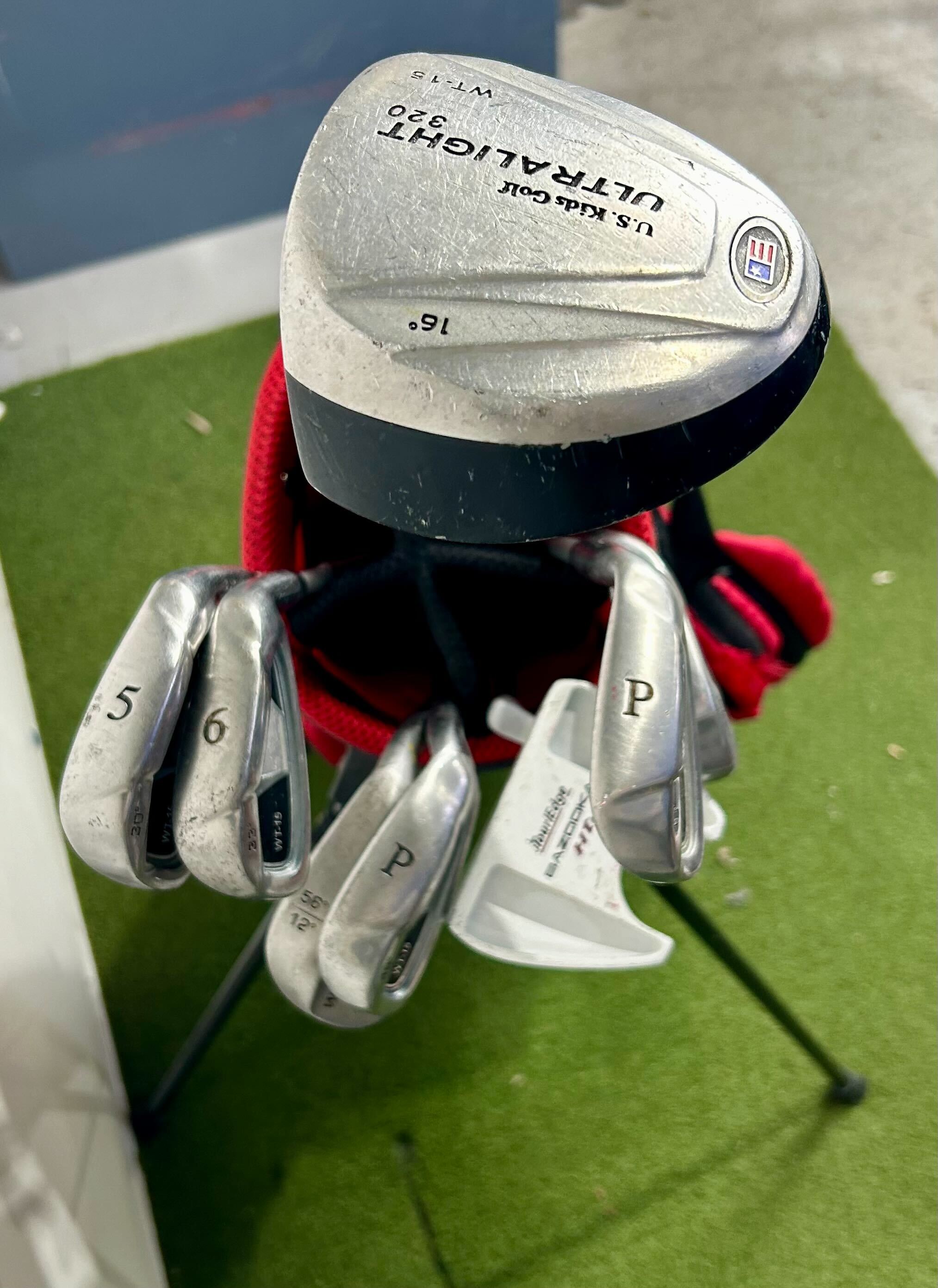 Power Bilt Golf Bag - Includes Complete Right-Handed U.S Kids Junior Golf Set-Next Round