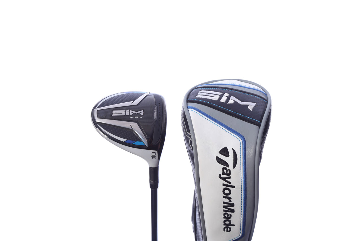 Used TaylorMade SIM MAX 3-Wood - Right-Handed - 15 Degrees - Stiff Flex