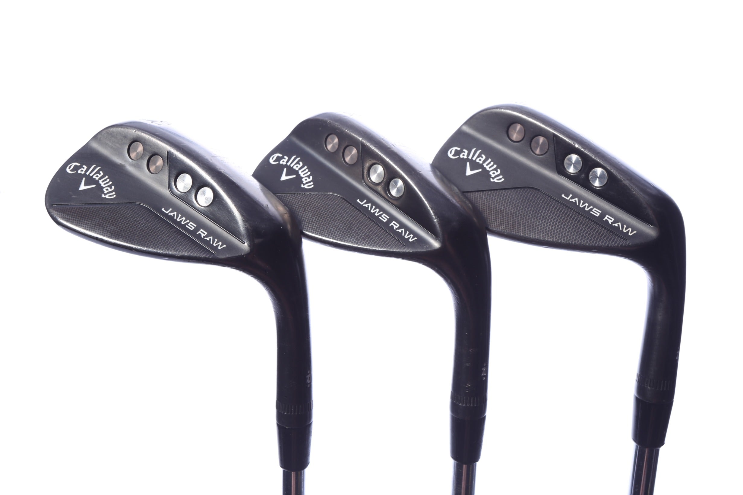 Used Callaway JAWS Raw Black Plasma Wedge Set - Right-Handed - 50*, 56*, 60* - Wedge Flex
