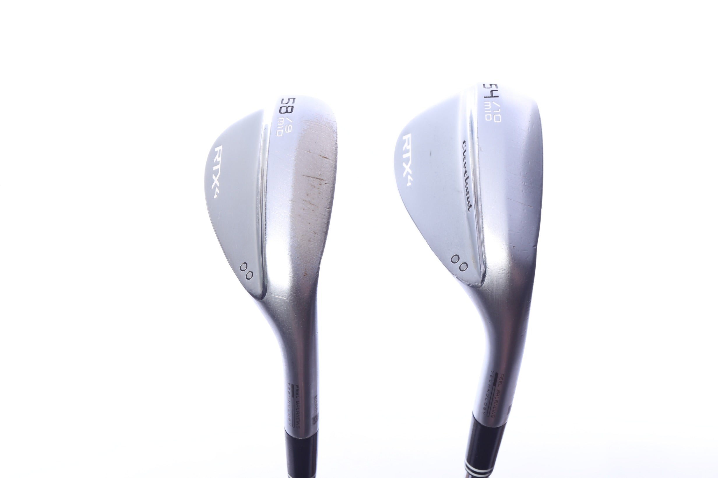 Used Cleveland RTX-4 Mid Grind Tour Satin Wedge Set - Right-Handed - 54*, 58* - Stiff Flex
