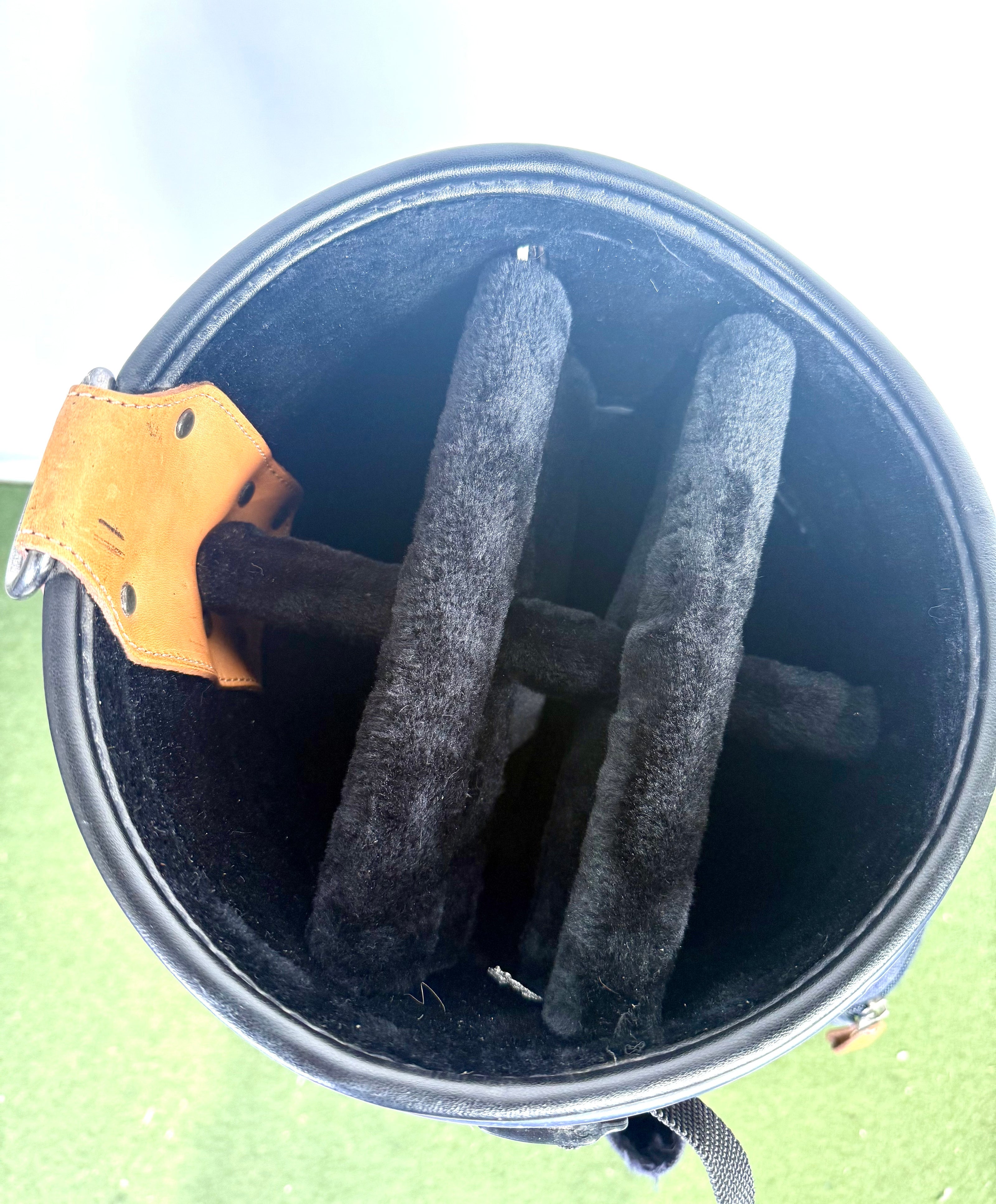 Wilson Cart Golf Bag - 6 Dividers 8 Pockets - With Raincover - Navy Blue and Tan-Next Round