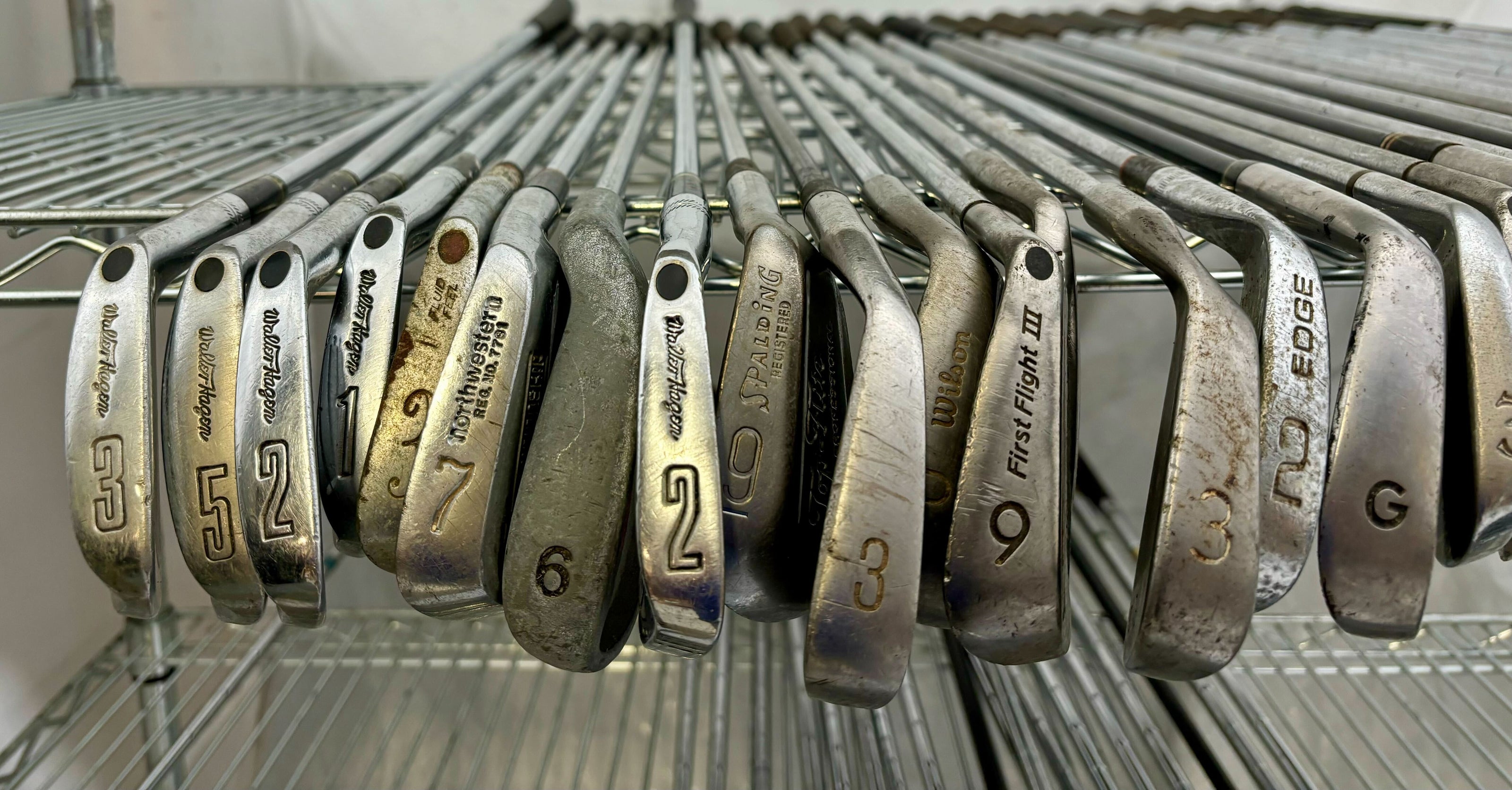 Wholesale Lot of 50 Golf Clubs - Assorted Single Irons and Wedges.-Next Round