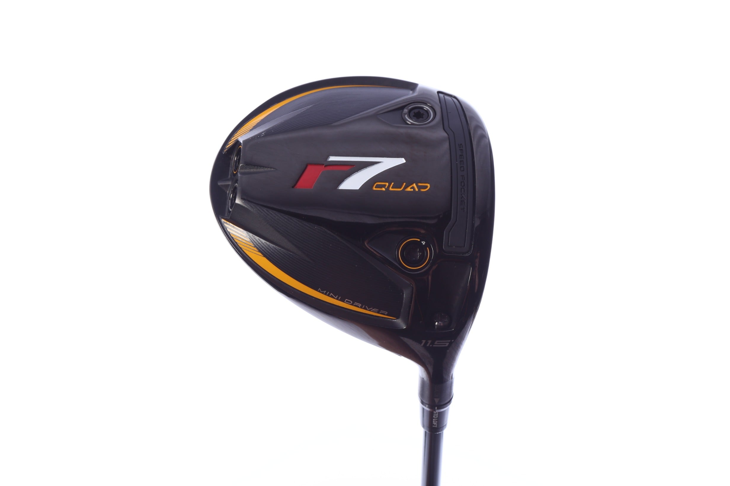 Used TaylorMade r7 Quad Mini Driver - 11.5 Degrees - Stiff Flex Fujikura Speeder - Right-Handed
