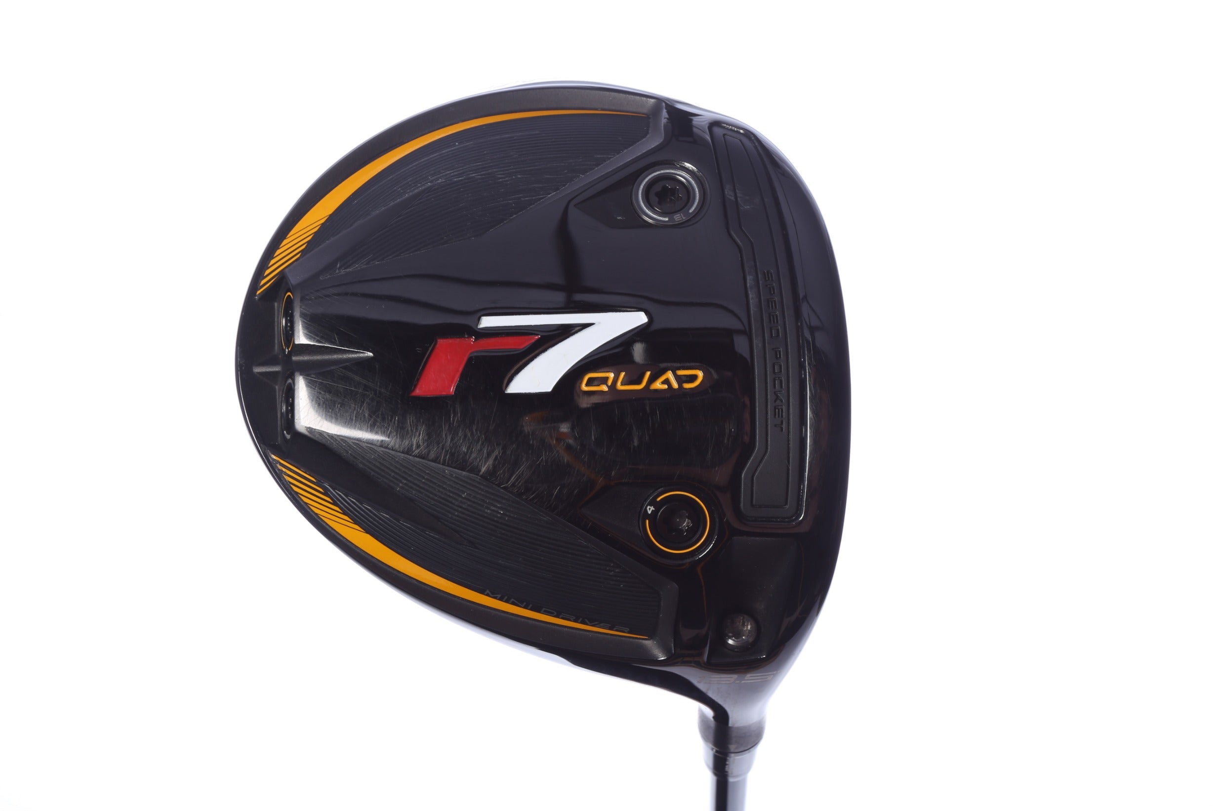 Used TaylorMade r7 Quad Mini Driver - 13.5 Degrees - Stiff Flex Fujikura Speeder MD - Right-Handed-Next Round