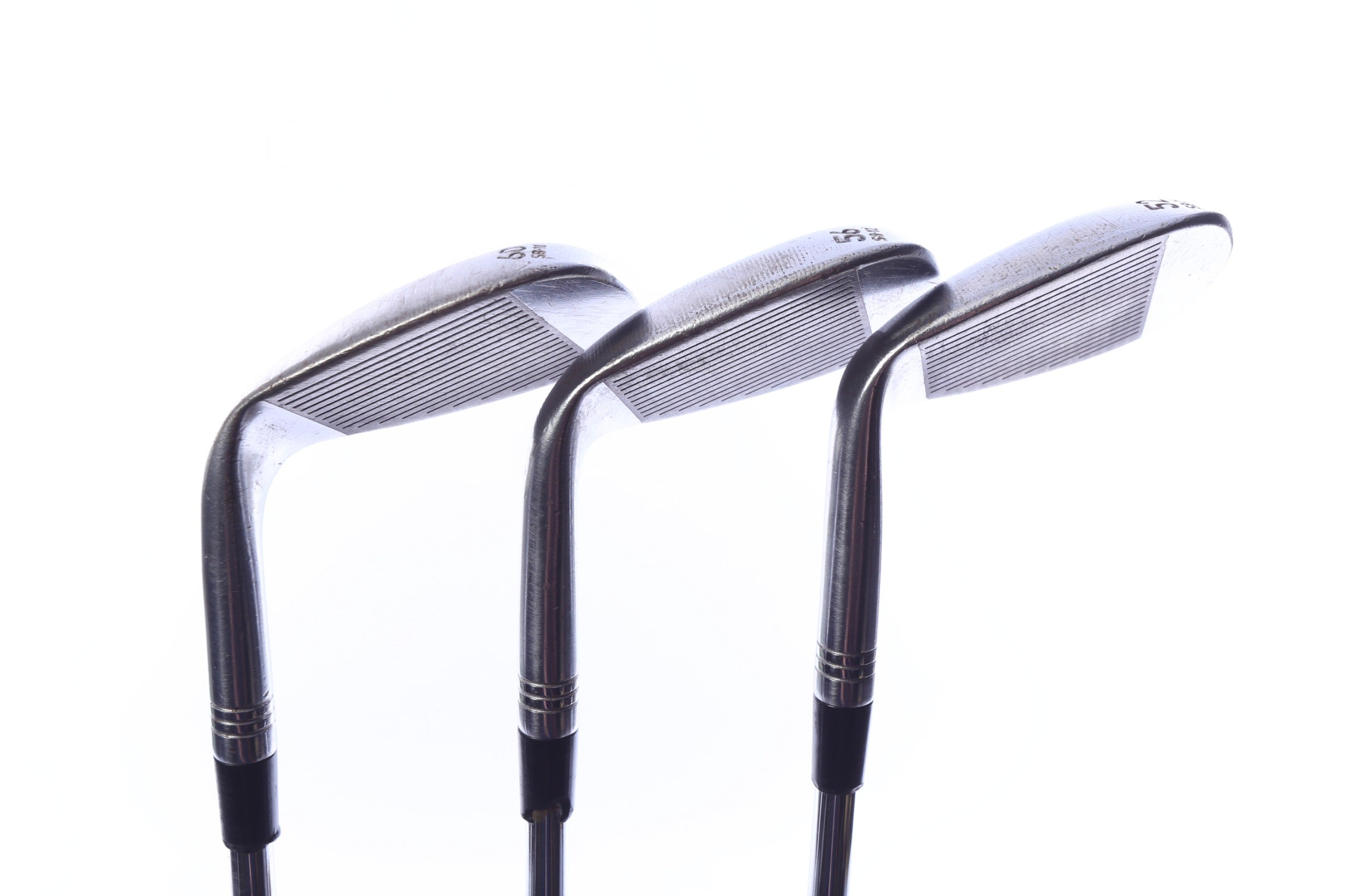 Used TaylorMade Milled Grind 2 Chrome Wedge Set - Right-Handed - 52*, 56*, 60* - Stiff Flex
