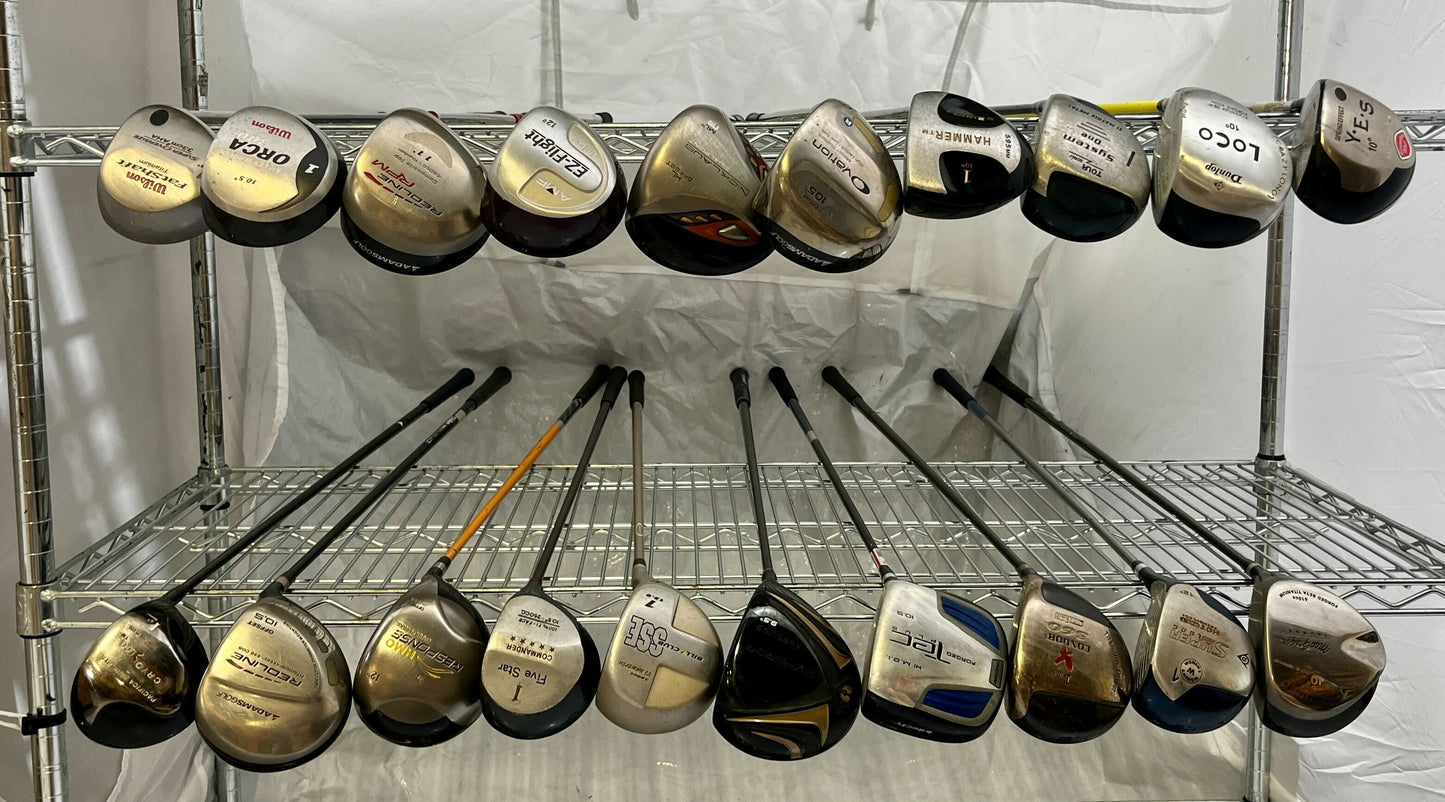 Wholesale Lot of 20 Golf Clubs - Off-Brand Drivers-Next Round