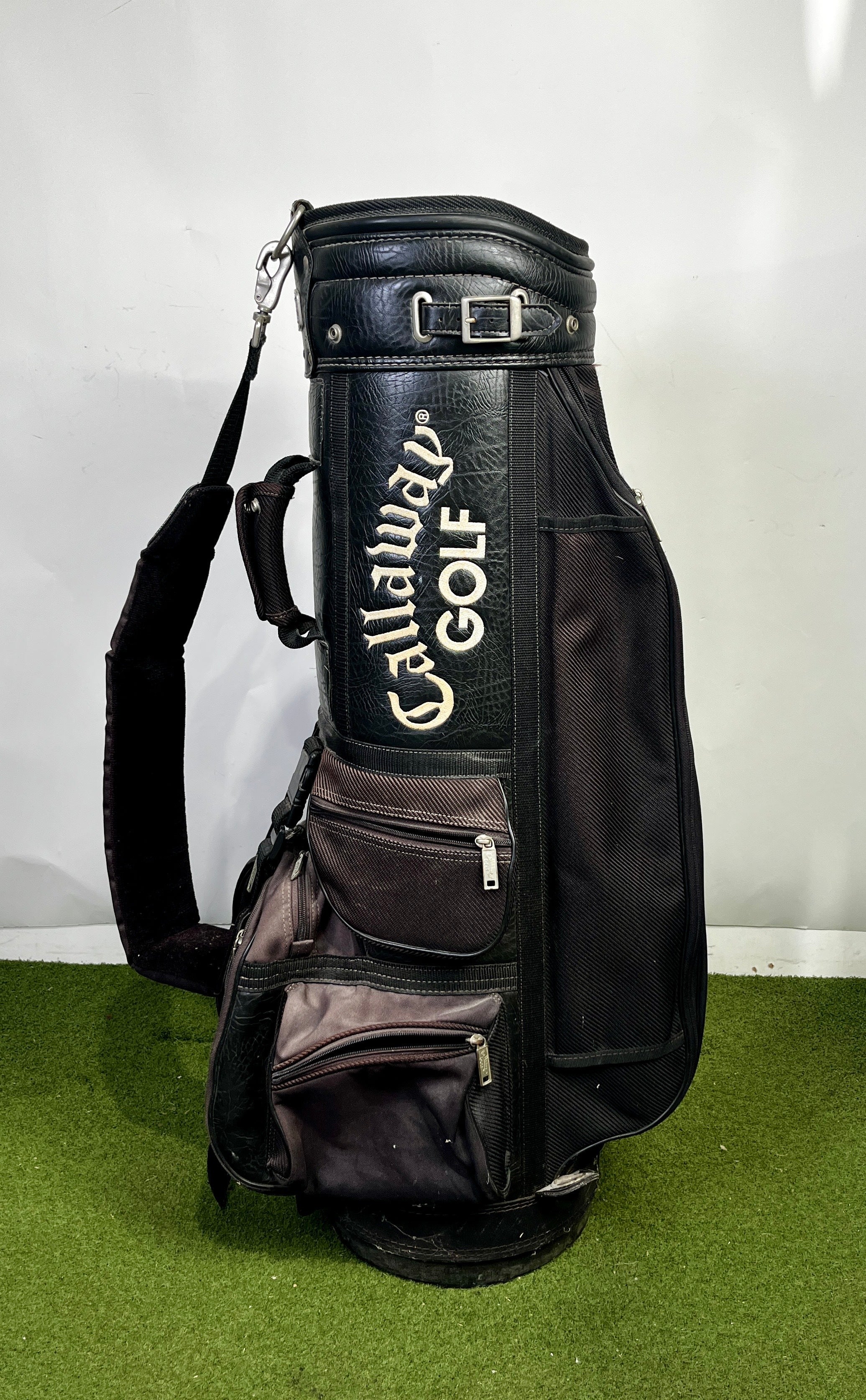 Vintage Black Callaway Cart Bag - 8 Pockets 6 Dividers-Next Round