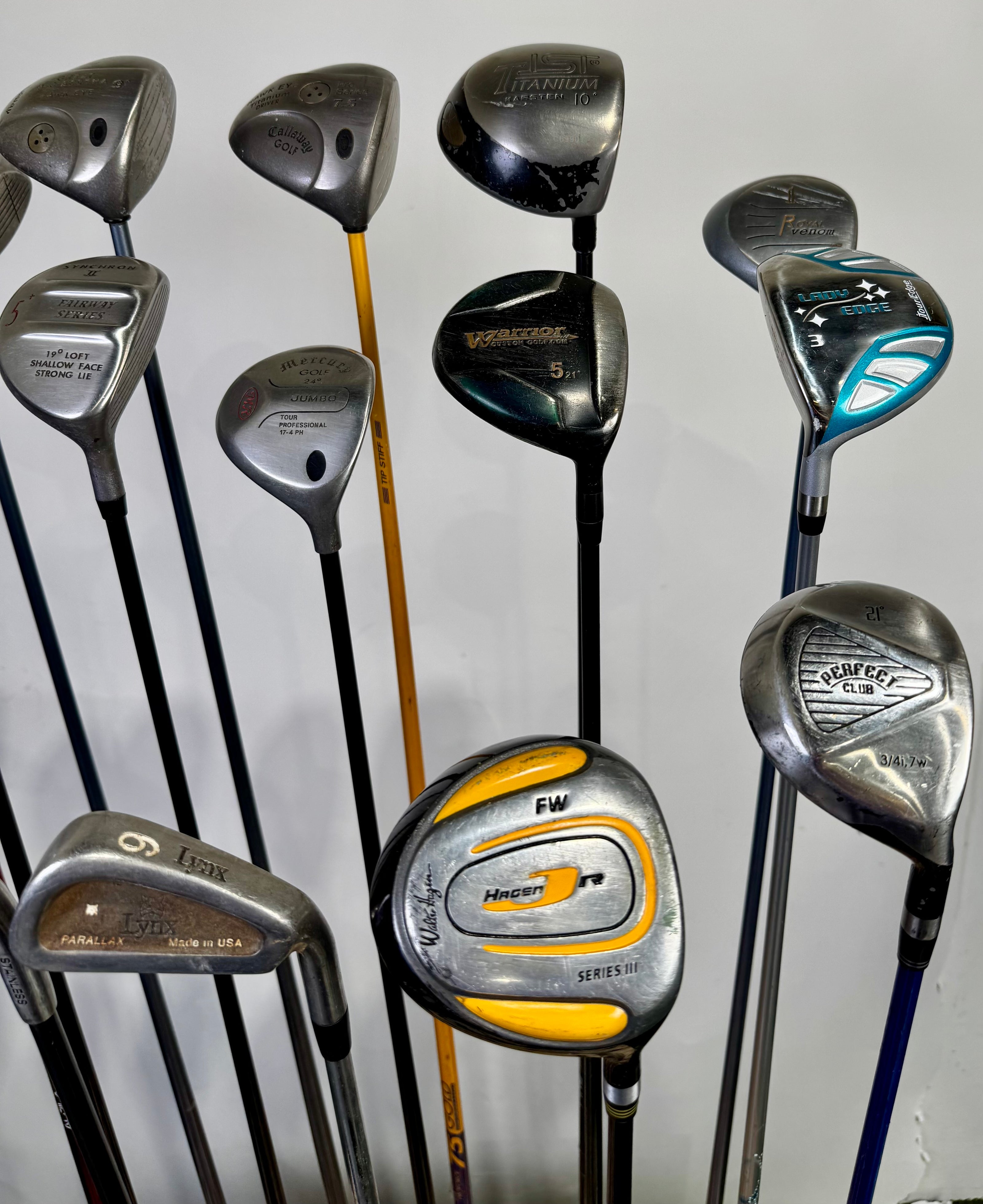 Wholesale Lot of 24 Drivers, Fairway Woods, Hybrids, And Single Irons.-Next Round