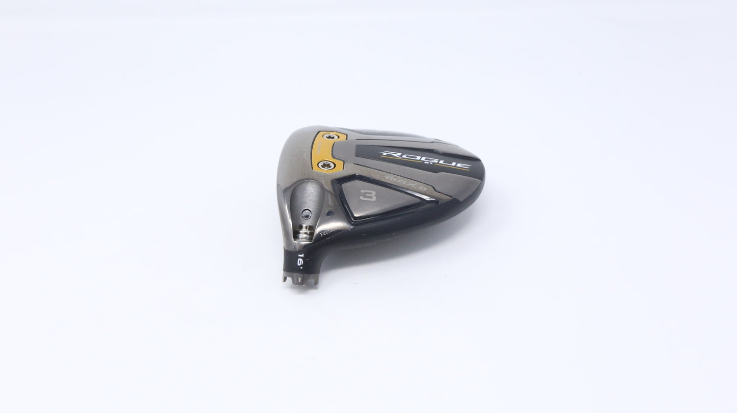 Used Callaway Rogue ST Max Draw 3-Wood - HEAD ONLY - Left-Handed - 16 Degrees-Next Round