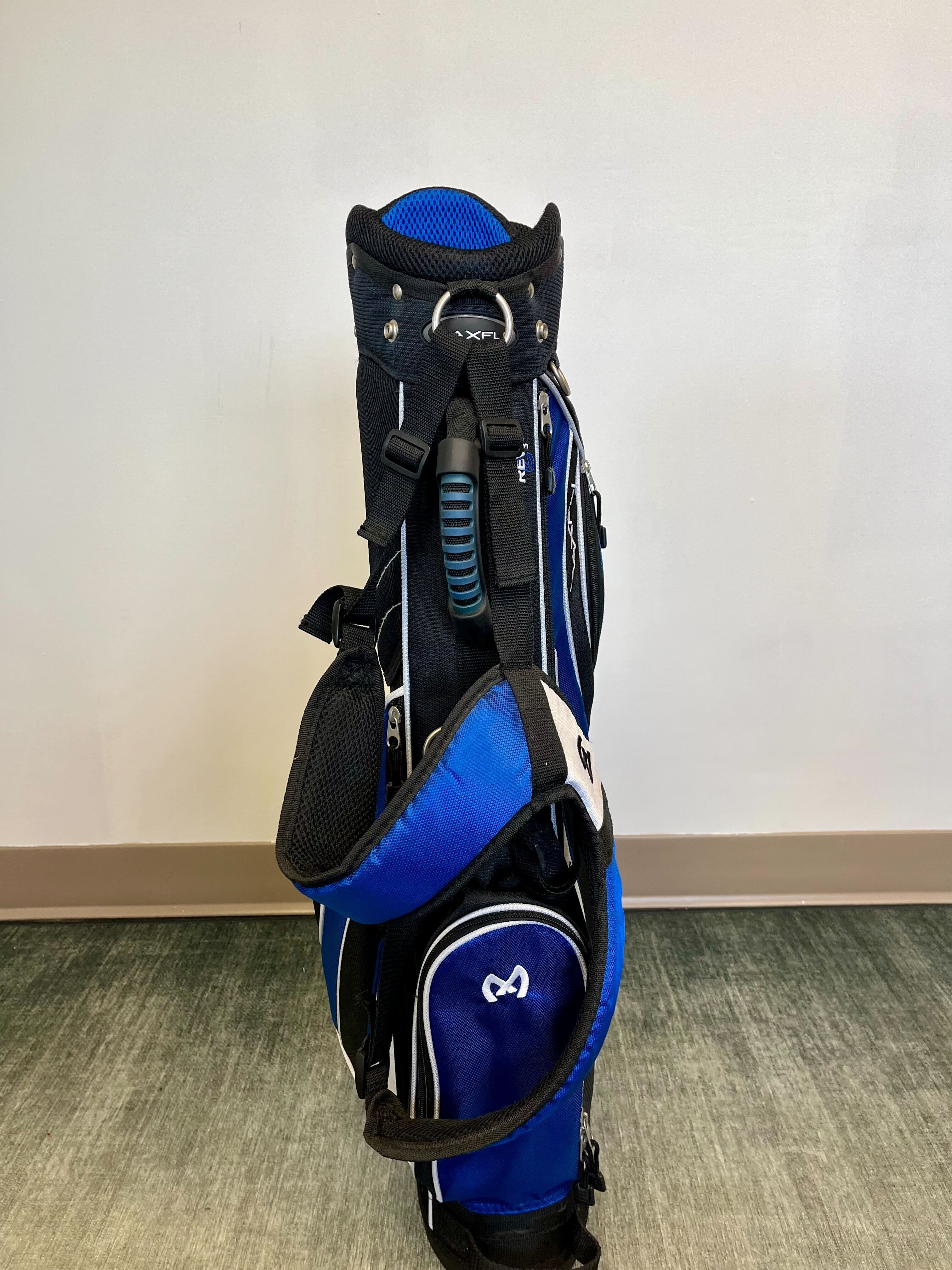 Maxfli Rev 3 Kids Stand Golf Bag Blue/Black/White 5 Dividers 4 Pockets-Next Round