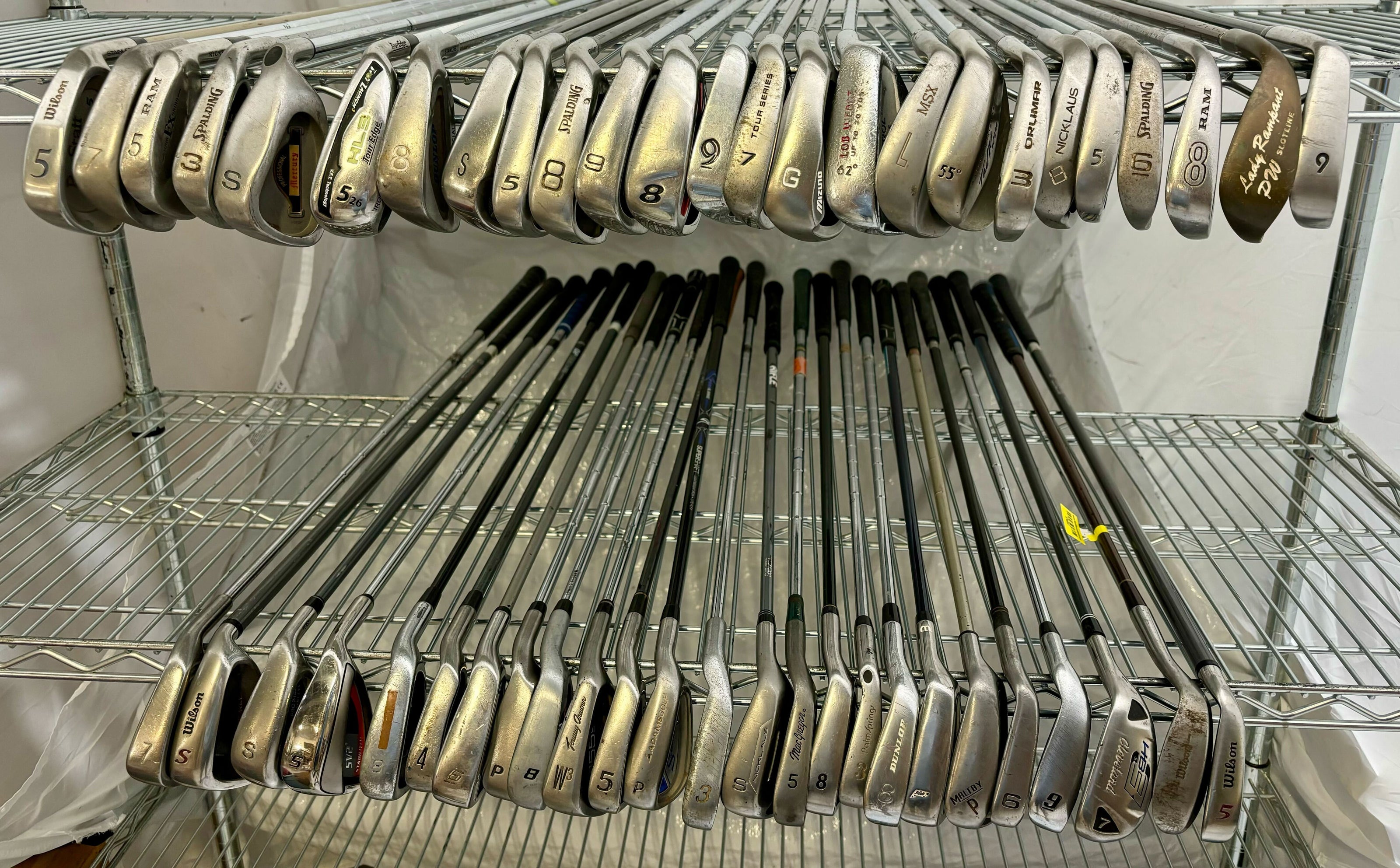 Wholesale Lot of 50 Golf Clubs - Assorted Irons and Wedges-Next Round