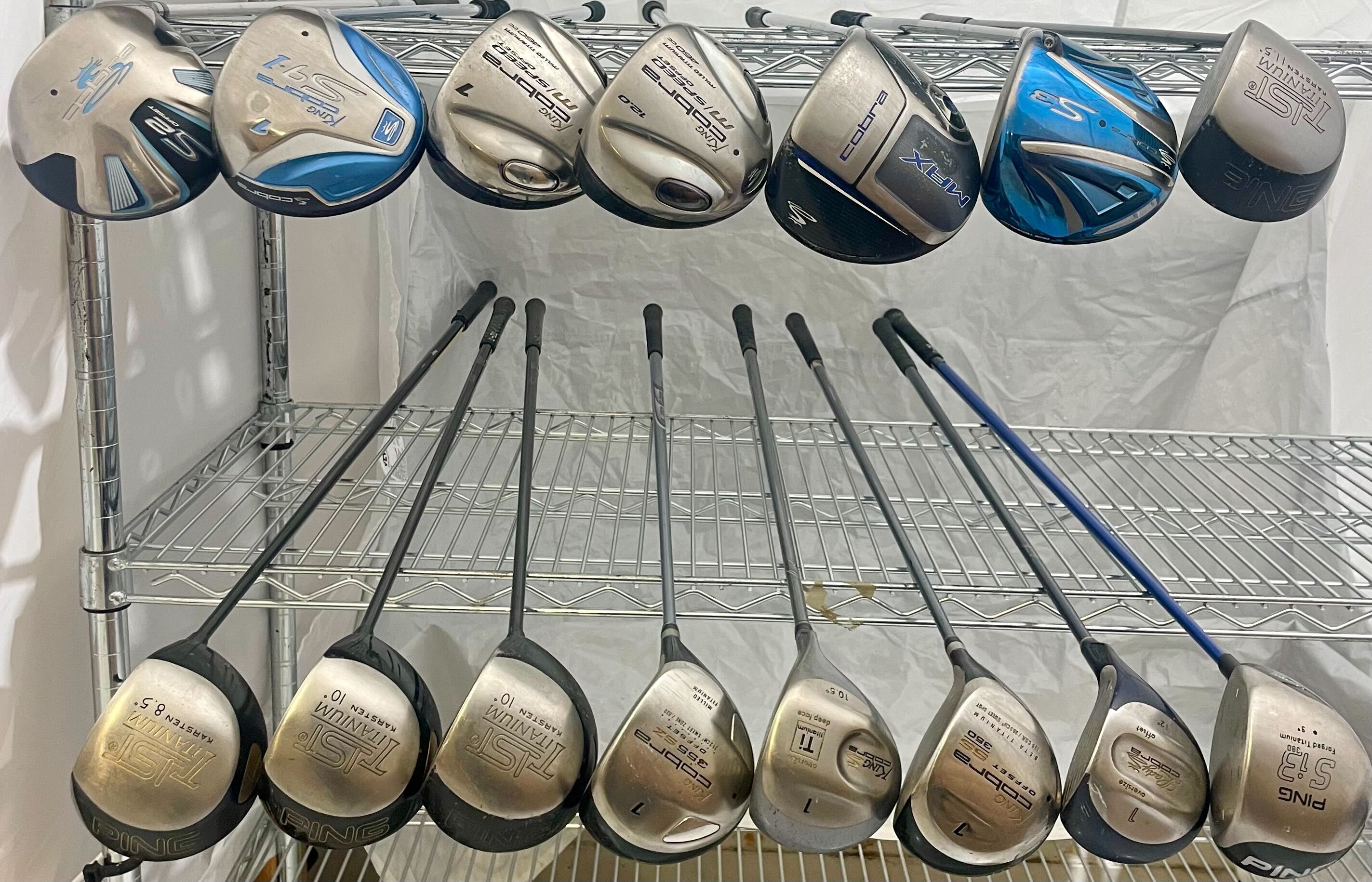 Wholesale Lot of 15 Assorted Cobra and Ping Drivers-Next Round