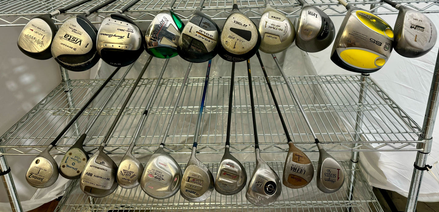 Wholesale Lot of 20 Golf Clubs - Assorted Drivers-Next Round