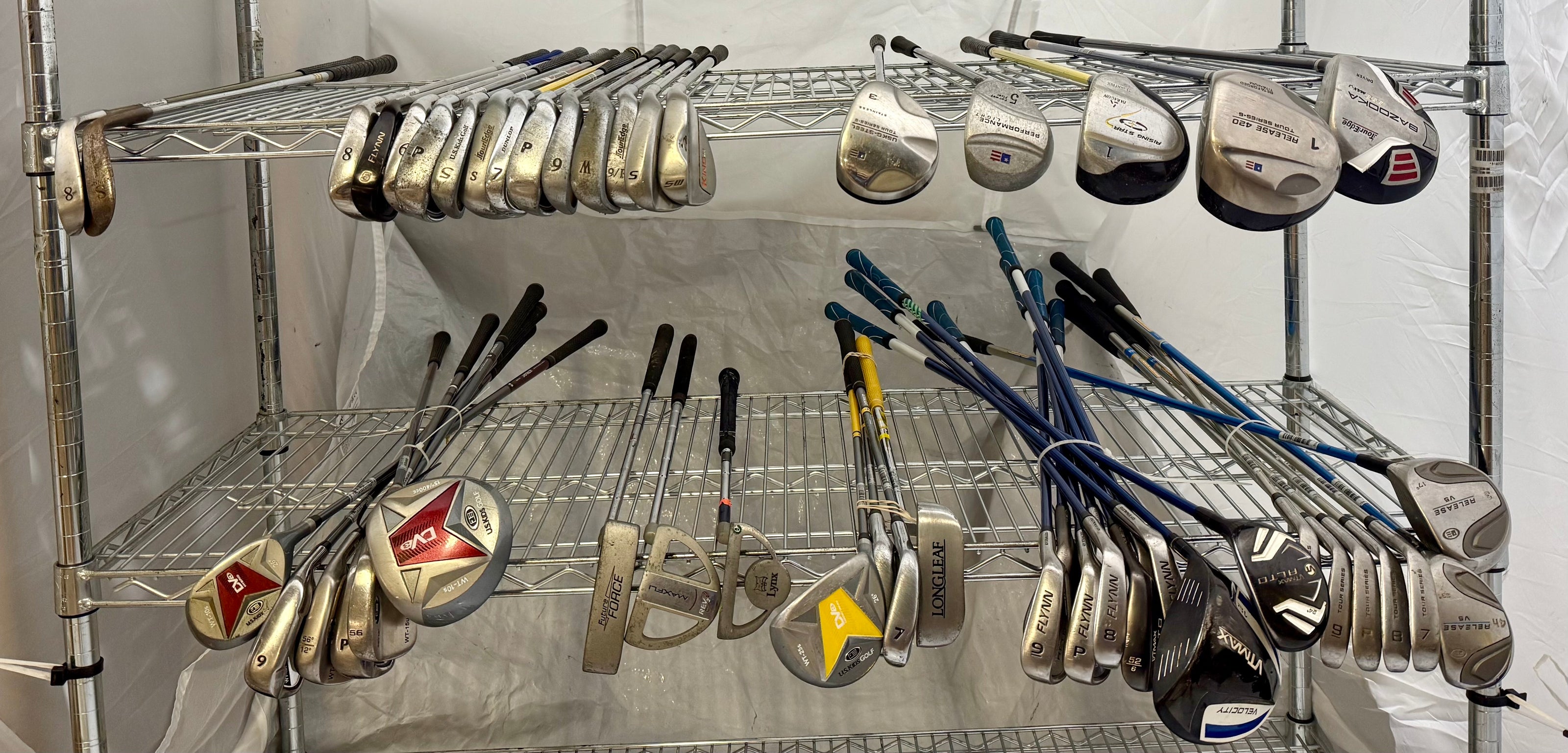 Wholesale Lot of 50 Golf Clubs - Kids Clubs-Next Round