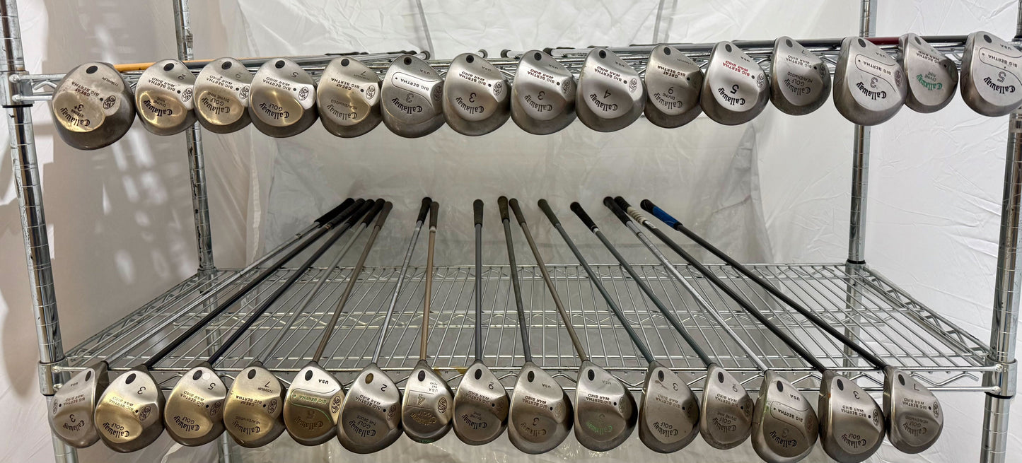 Wholesale Lot of 30 Golf Clubs - Callaway Assorted Fairway Woods-Next Round
