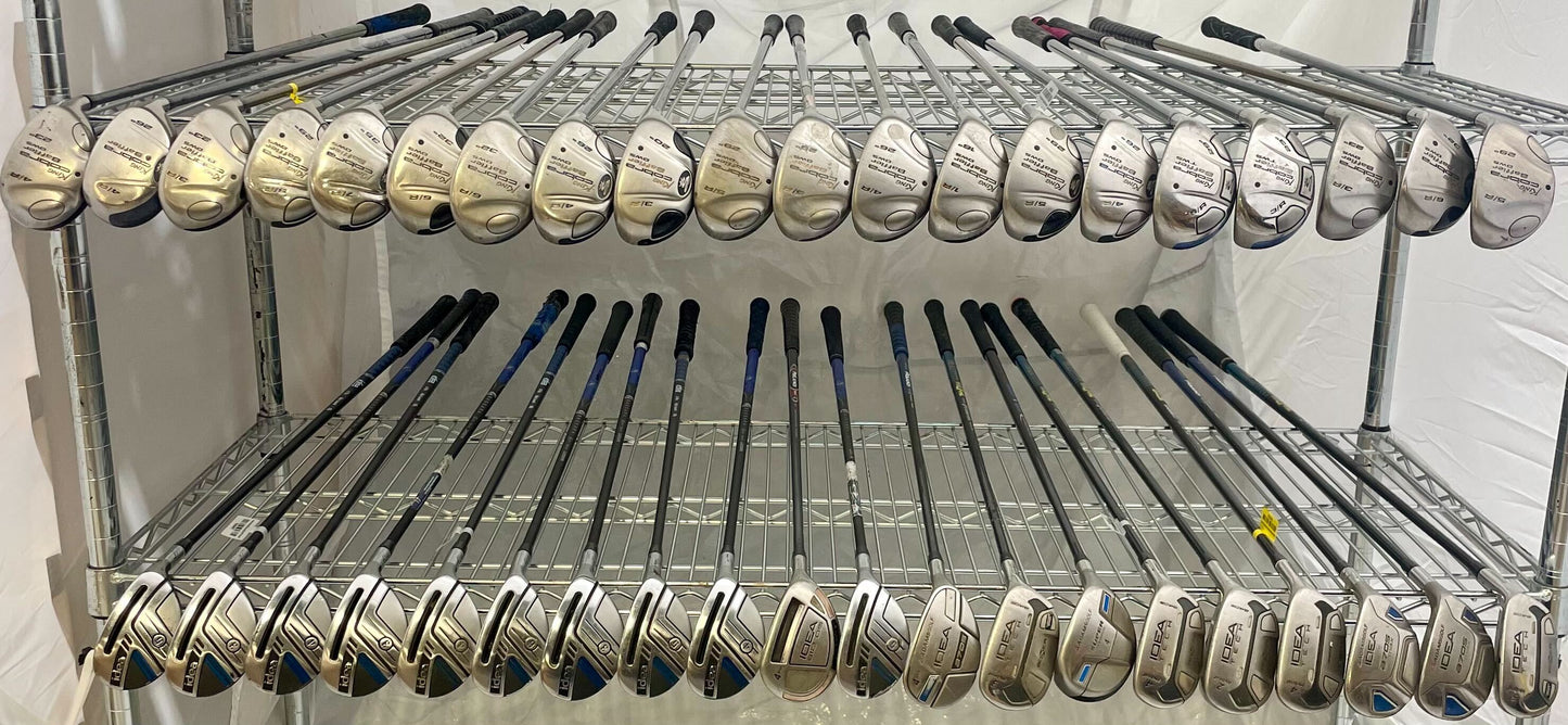 Wholesale Lot of 40Golf Clubs - Cobra Baffler DWS & Adams Hybrids-Next Round