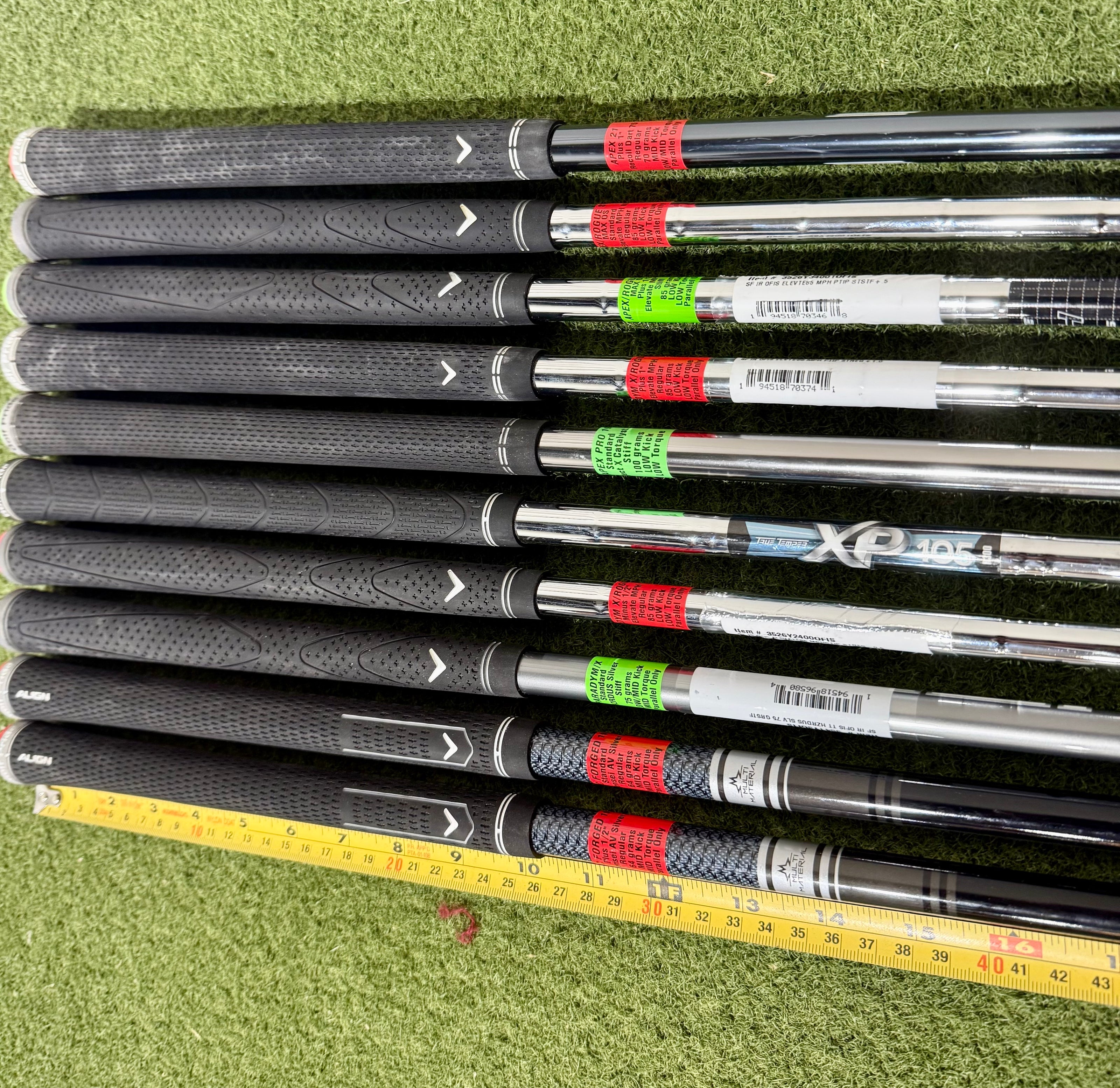 Wholesale Lot of 20 Golf Shafts- Assorted Fitting Irons Shafts-Next Round