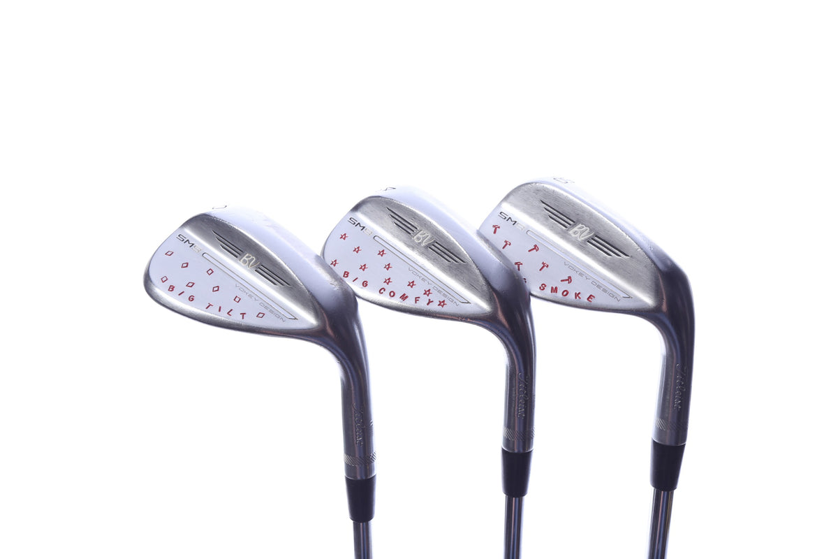 Used Titleist Vokey SM9 Tour Chrome Wedge Set - Right-Handed - 50*, 54*, 60* - Extra Stiff Flex
