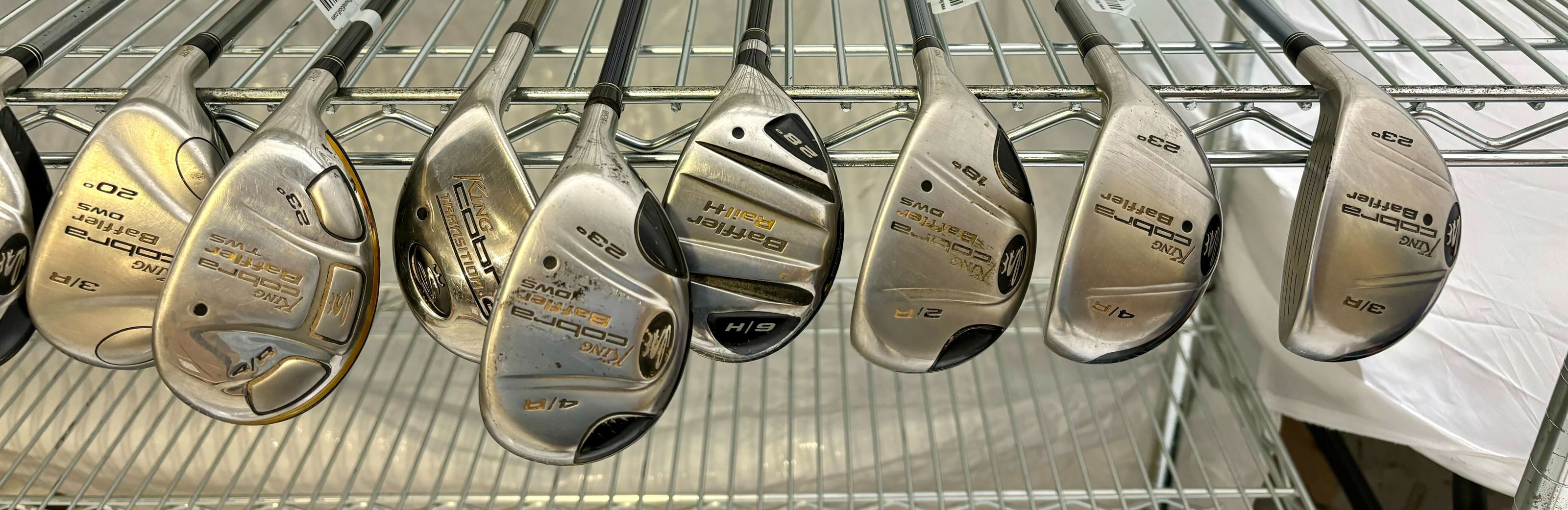 Wholesale Lot of 40 Golf Clubs - TaylorMade Woods and Cobra Baffler Hybrids-Next Round