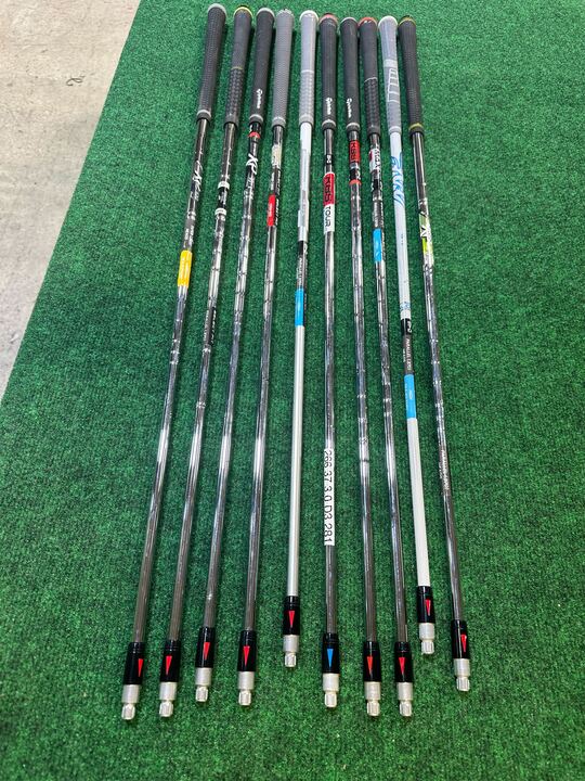 Wholesale Lot of 10 Various Fitting Club Shafts with TaylorMade Adaptors-Next Round