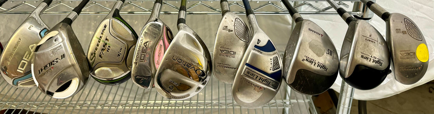 Wholesale Lot of 40 Golf Clubs - Adams Fairway Woods and Hybrids-Next Round