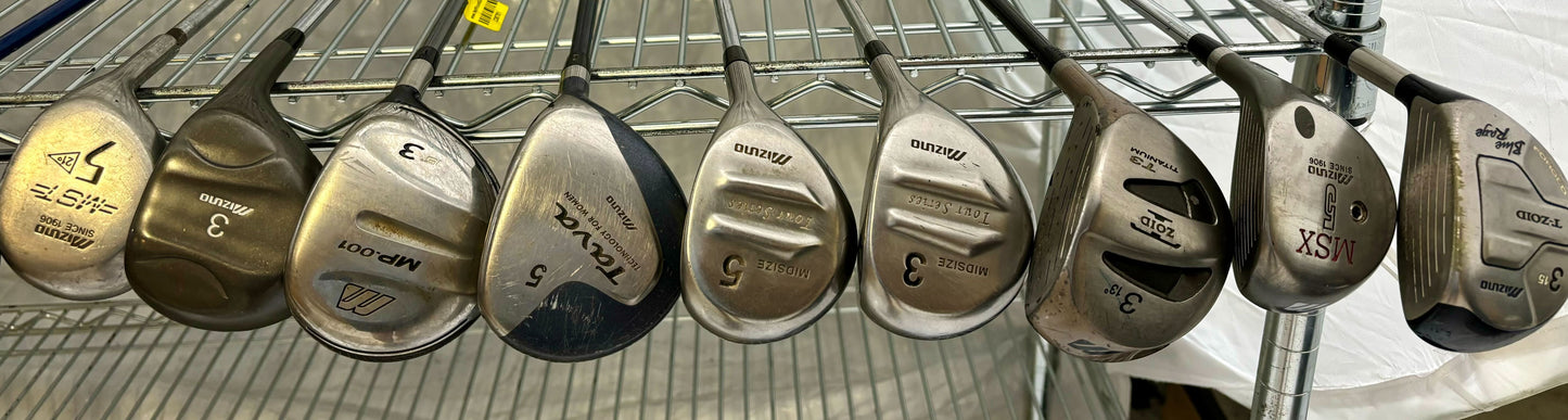 Wholesale Lot of 40 Golf Clubs - Mizuno and Cobra Woods-Next Round