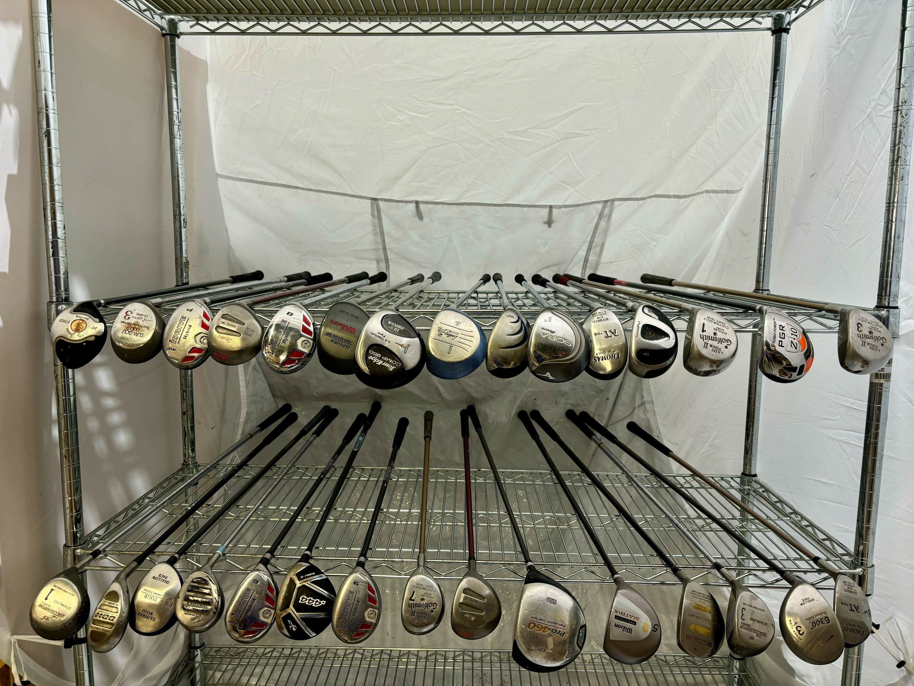 Wholesale Lot of 30 Golf Clubs - Wilson, Maxfli, and Mizuno Fairway Woods-Next Round