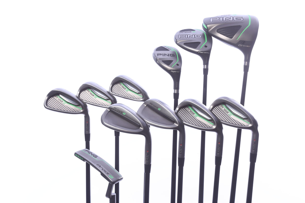 Used Ping Prodi G Kids Set - Right-Handed - DR, FW, HY, 6-PW, 52*, 56*, Putter - Junior Flex