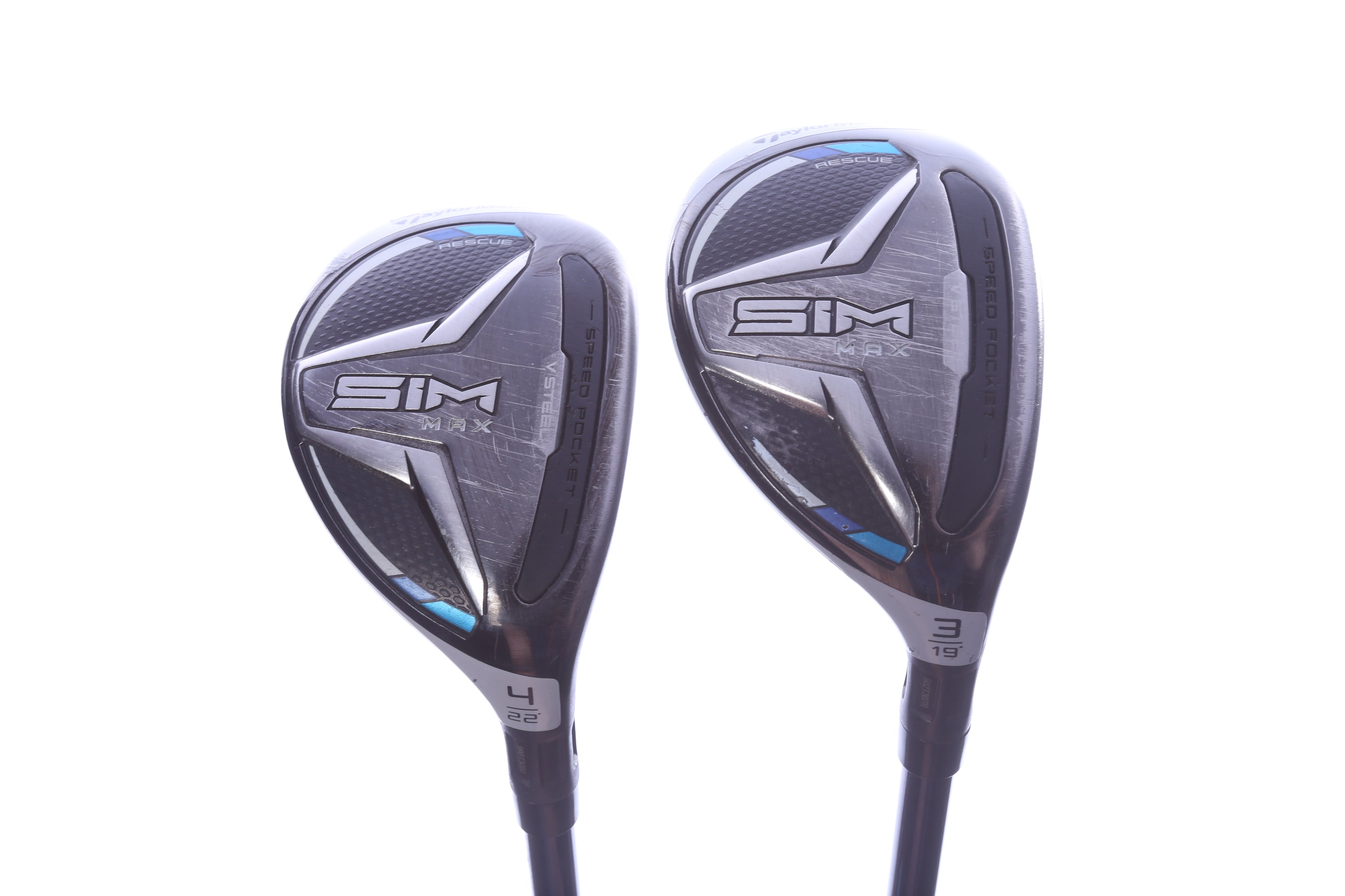 Used TaylorMade SIM MAX Hybrid Set - Right-Handed - 3H, 4H - Stiff Flex