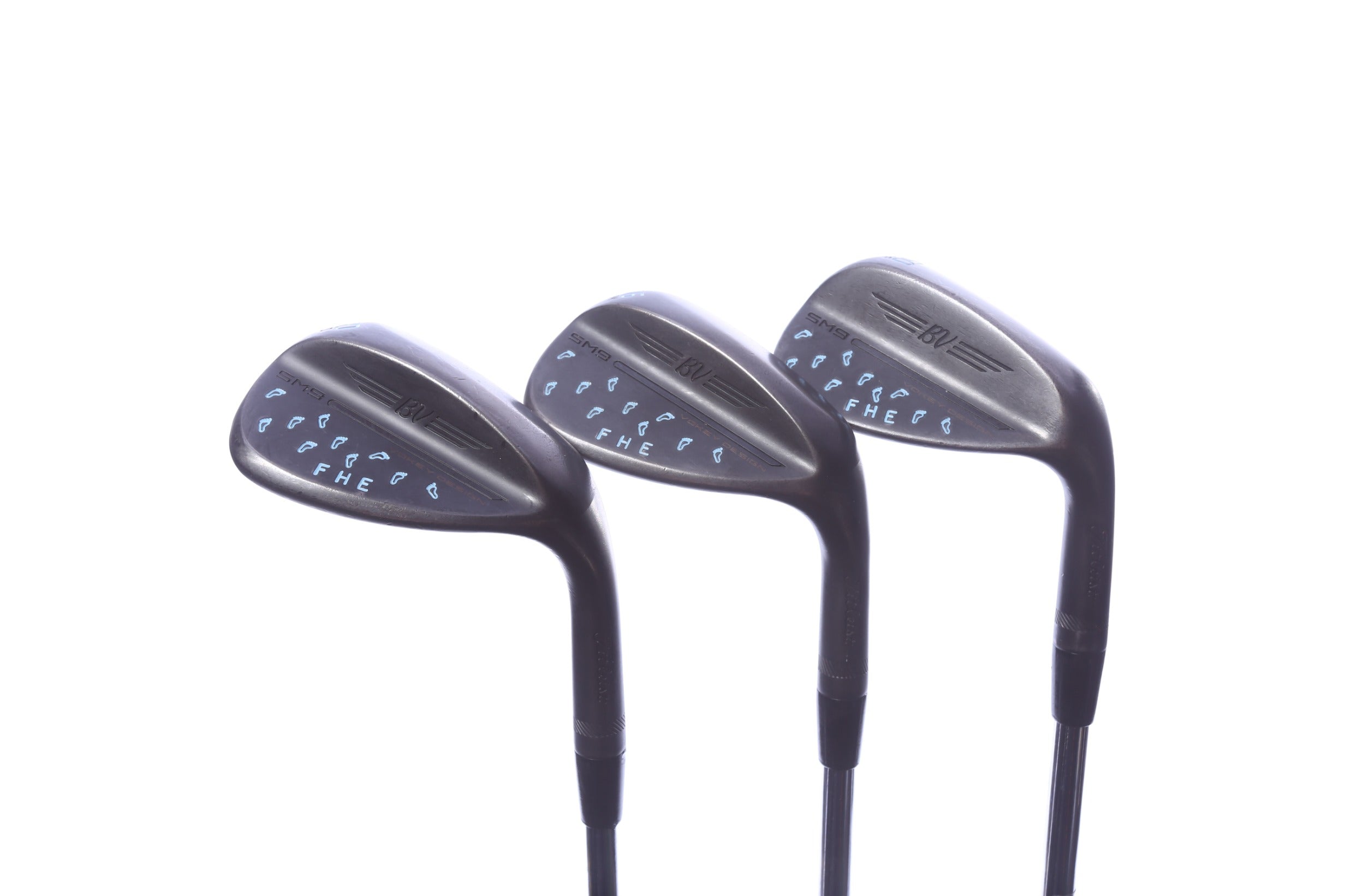 Used Titleist Vokey SM9 Jet Black Wedge Set - Right-Handed - 50*, 56*, 60* - Extra Stiff Flex-Next Round