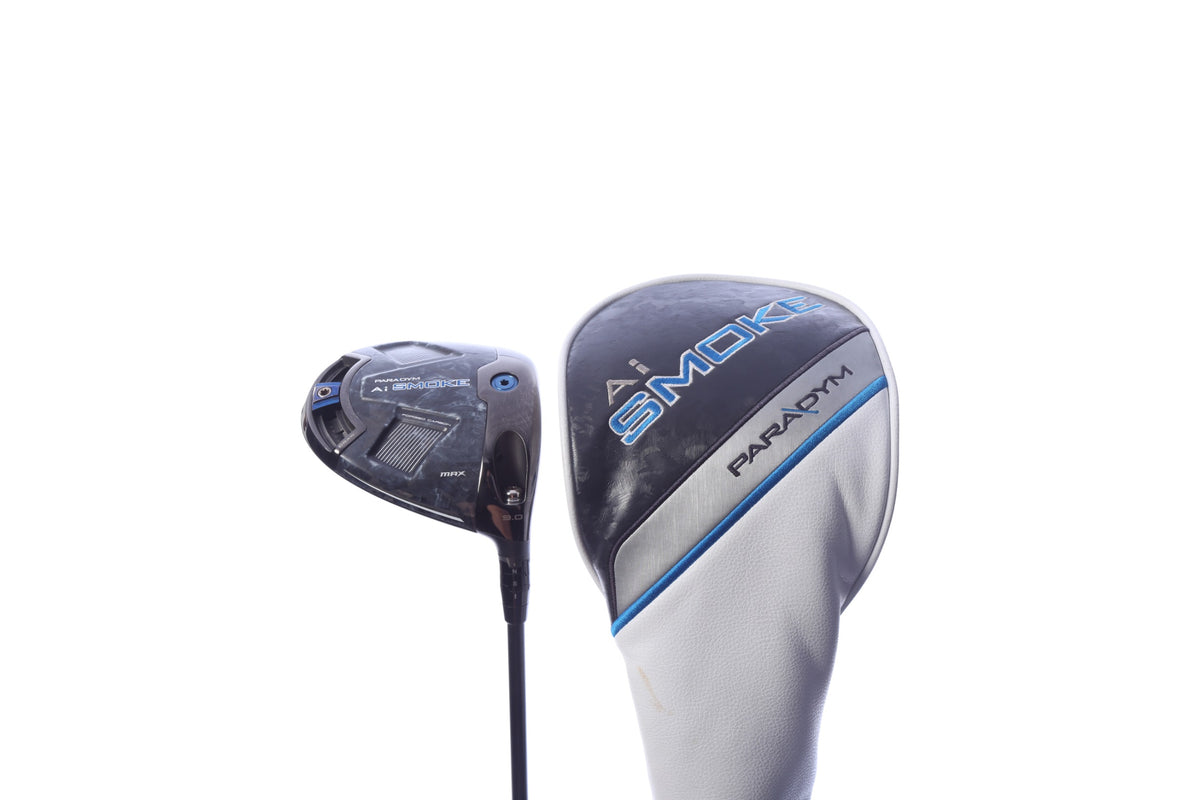 Used Callaway Paradym Ai Smoke MAX Driver - 9 Degrees - Stiff Flex Mitsubishi Tensei AV Series Blue - Right-Handed-Next Round