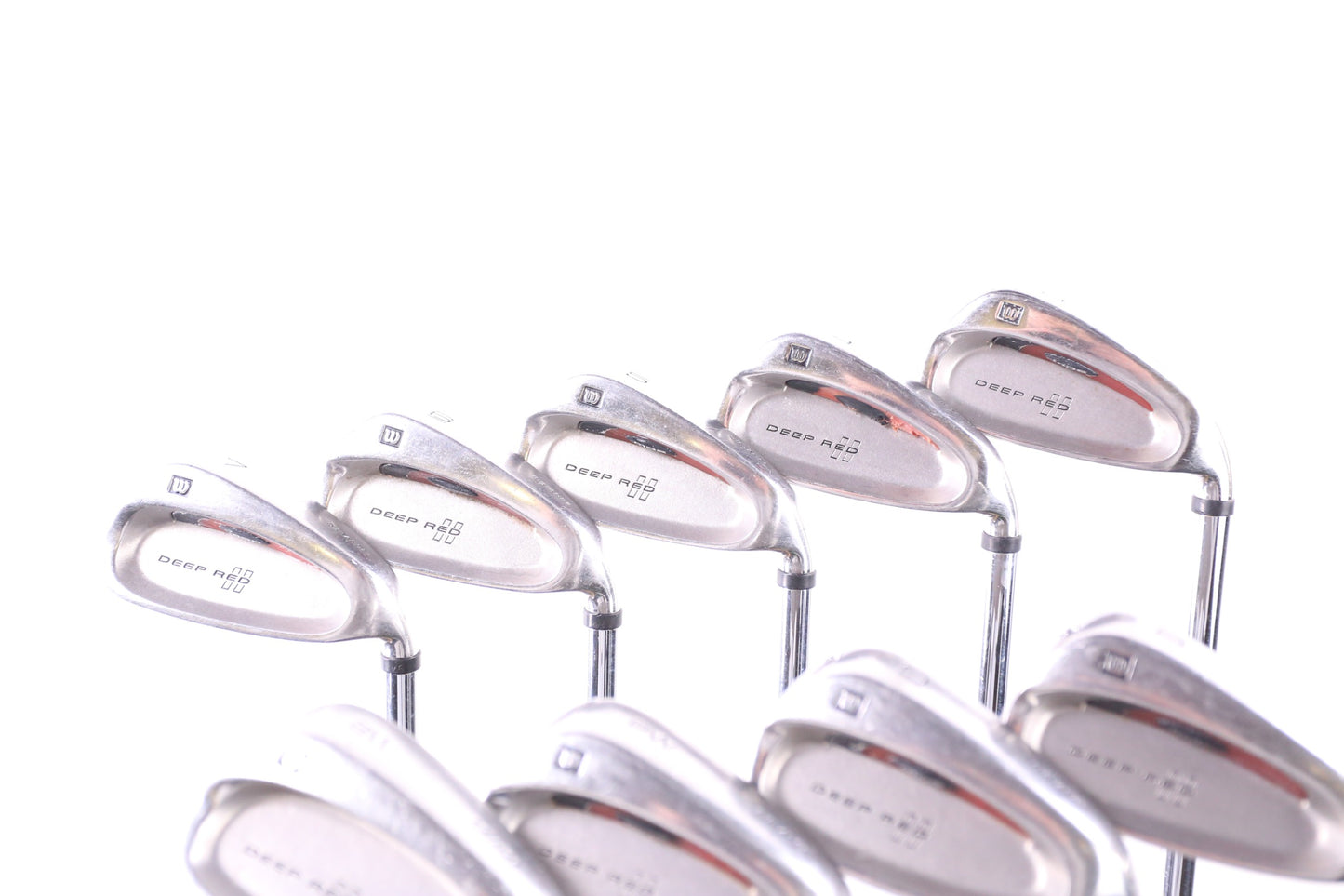Used Wilson DEEP RED II DISTANCE Iron Set - Right-Handed - 3-PW & SW - Regular Flex-Next Round