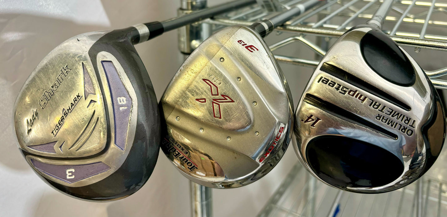 Wholesale Lot of 30 Golf Clubs - Assorted Fairway Woods-Next Round