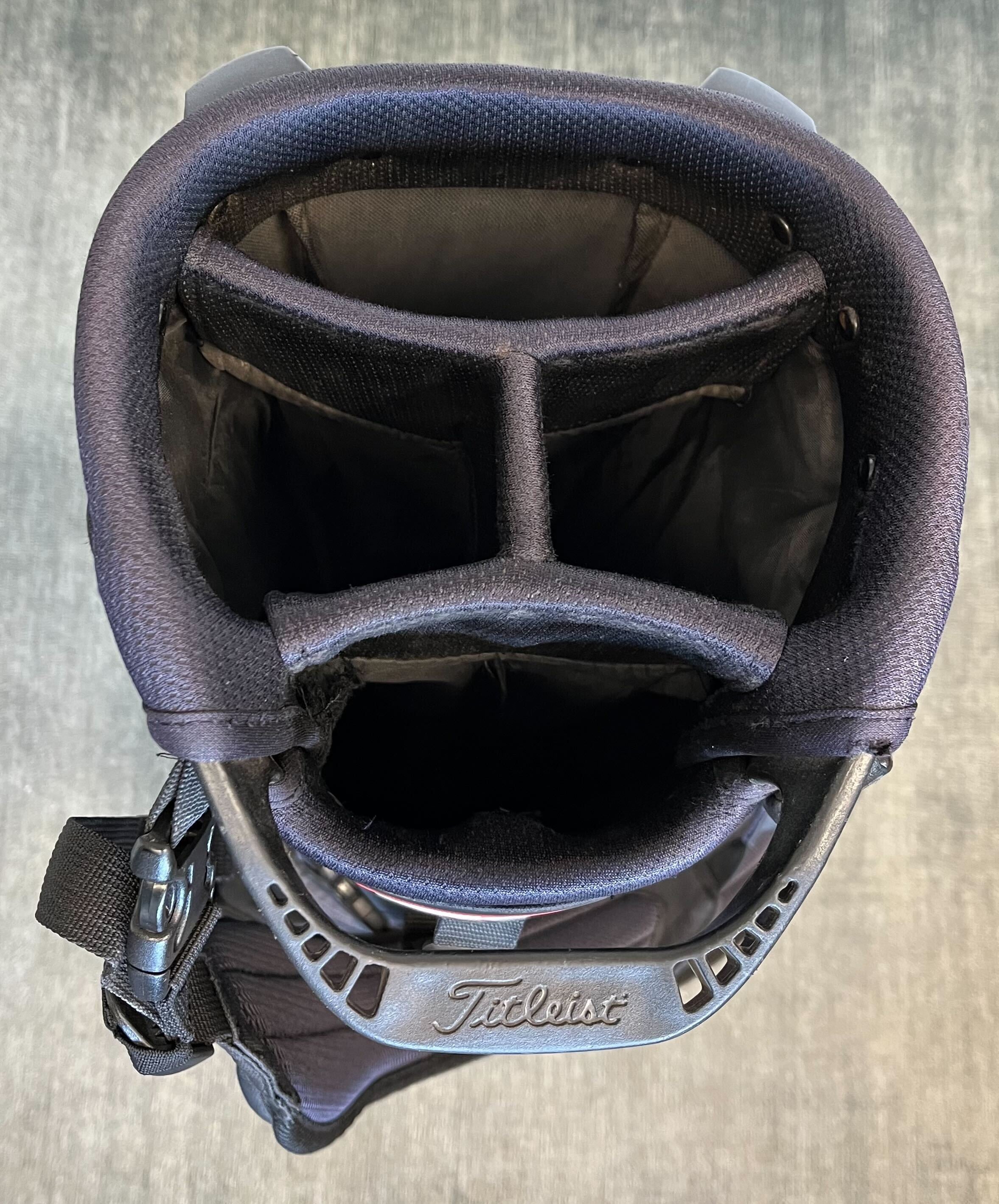 Titleist Players 4 Stand Bag Black 4 Dividers w/ Strap and Rain Cover-Next Round