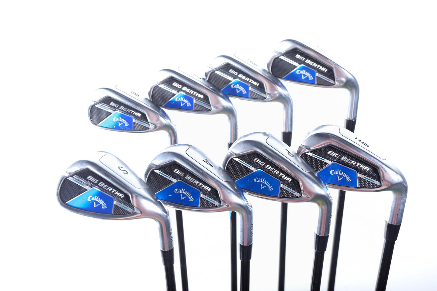 Used Callaway Big Bertha REVA Iron Set - Right-Handed - 5-PW, AW, SW - Regular Flex-Next Round