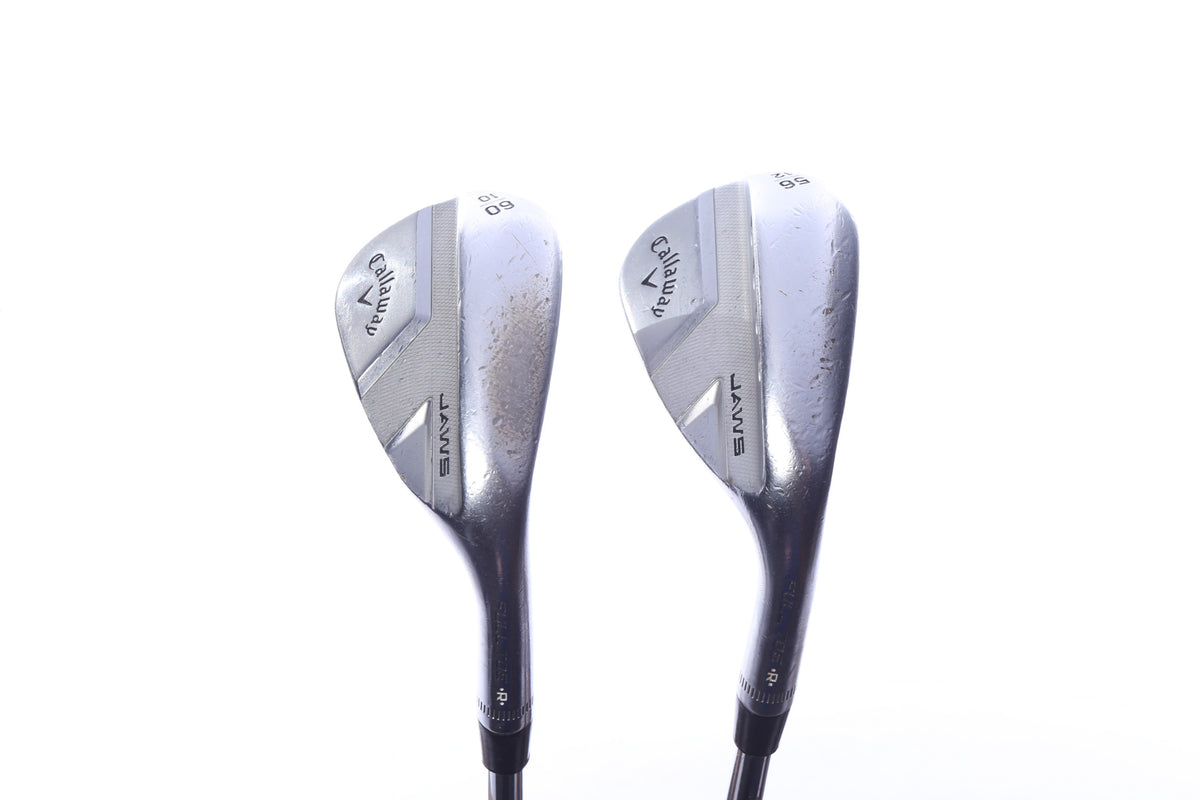 Used Callaway JAWS Full Toe Chrome Wedge Set - Right-Handed - 56*, 60* - Wedge Flex