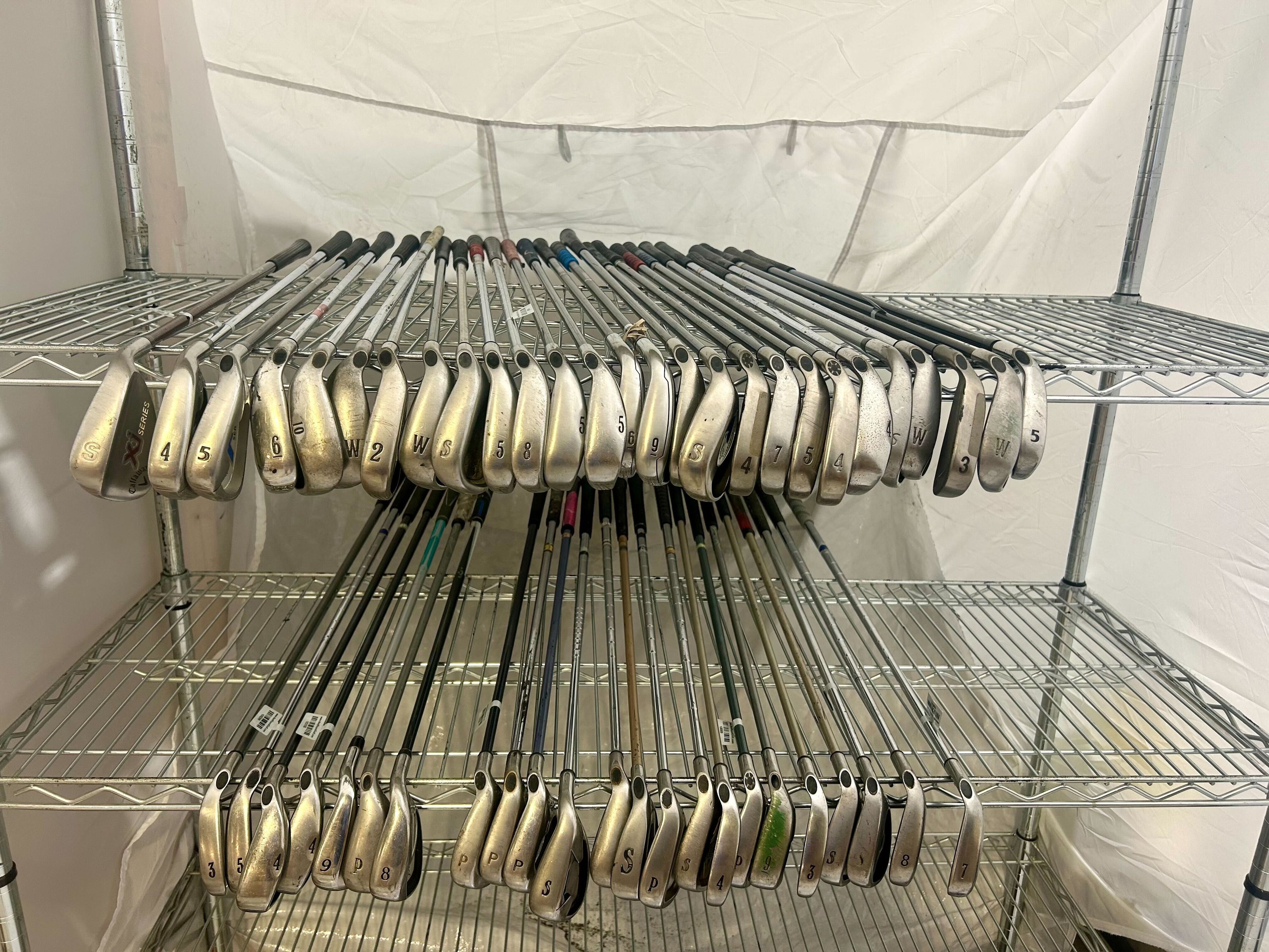 Wholesale Lot of 50 Golf Clubs - Right and Left handed - Assorted Callaway Irons-Next Round