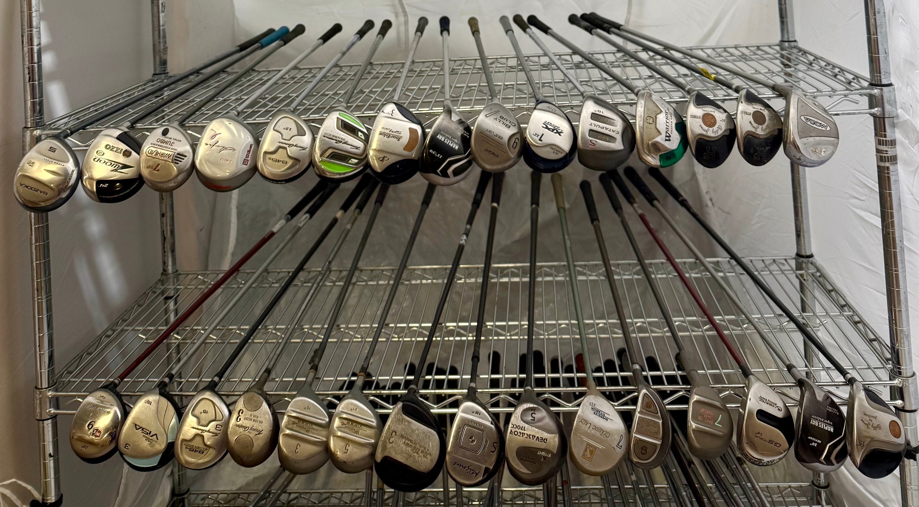 Wholesale Lot of 30 Golf Clubs - Assorted Fairway Woods & Hybrid-Next Round
