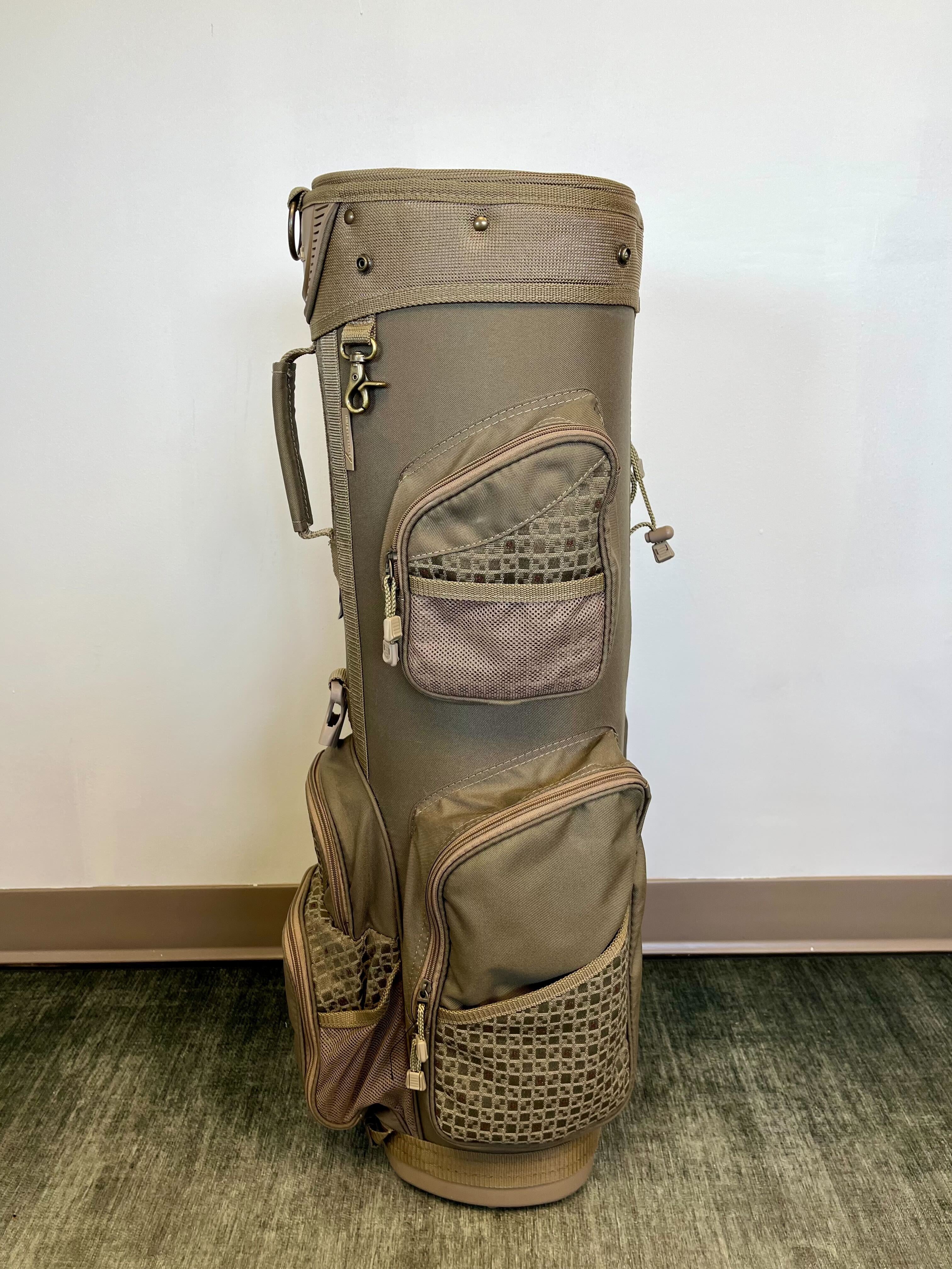 Datrek Pale Olive Cart Bag 4 Dividers/6 Pockets with Strap and Rain Cover-Next Round