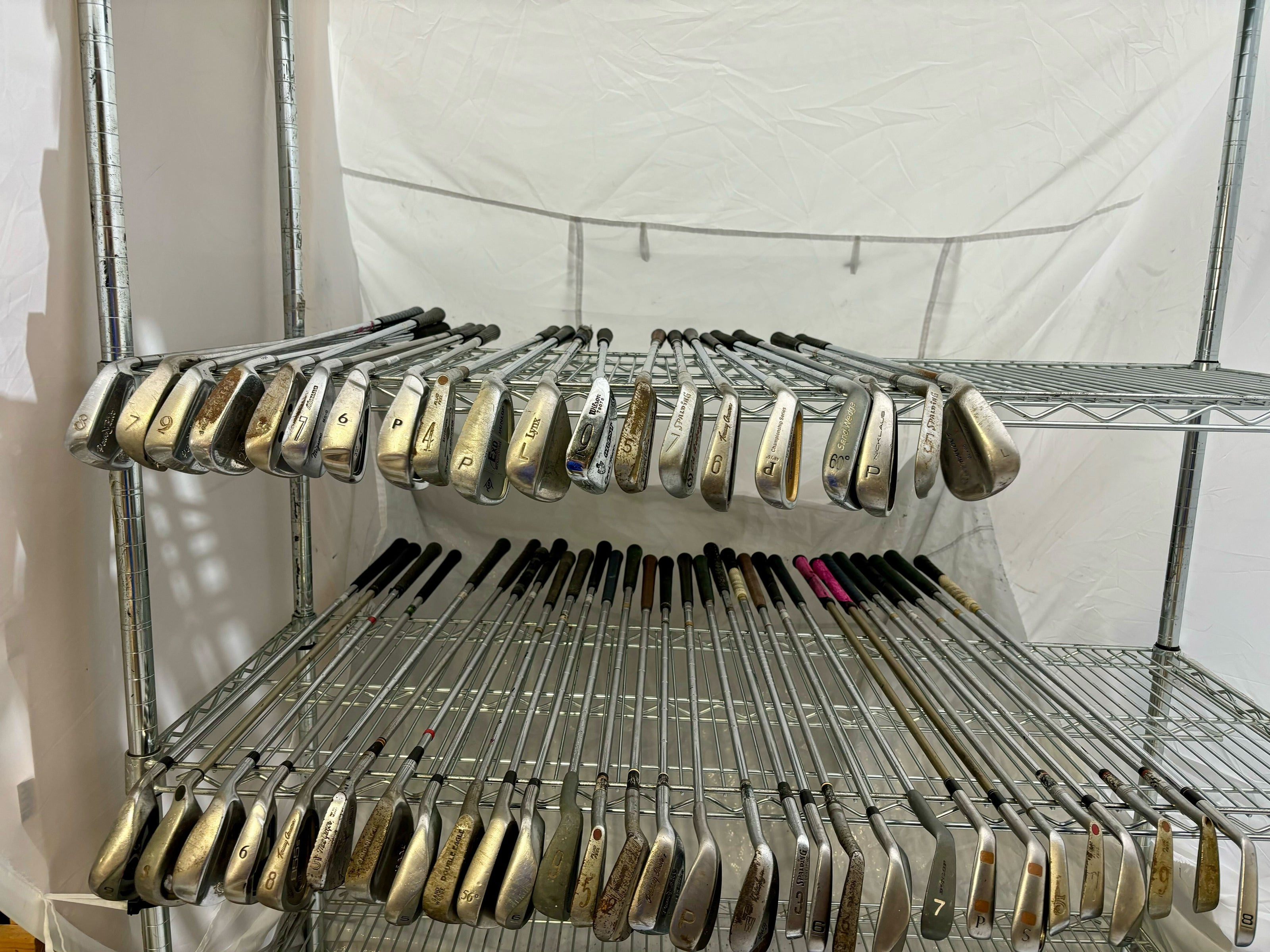Wholesale Lot of 50 Golf Clubs - Assorted Single Irons and Wedges.-Next Round