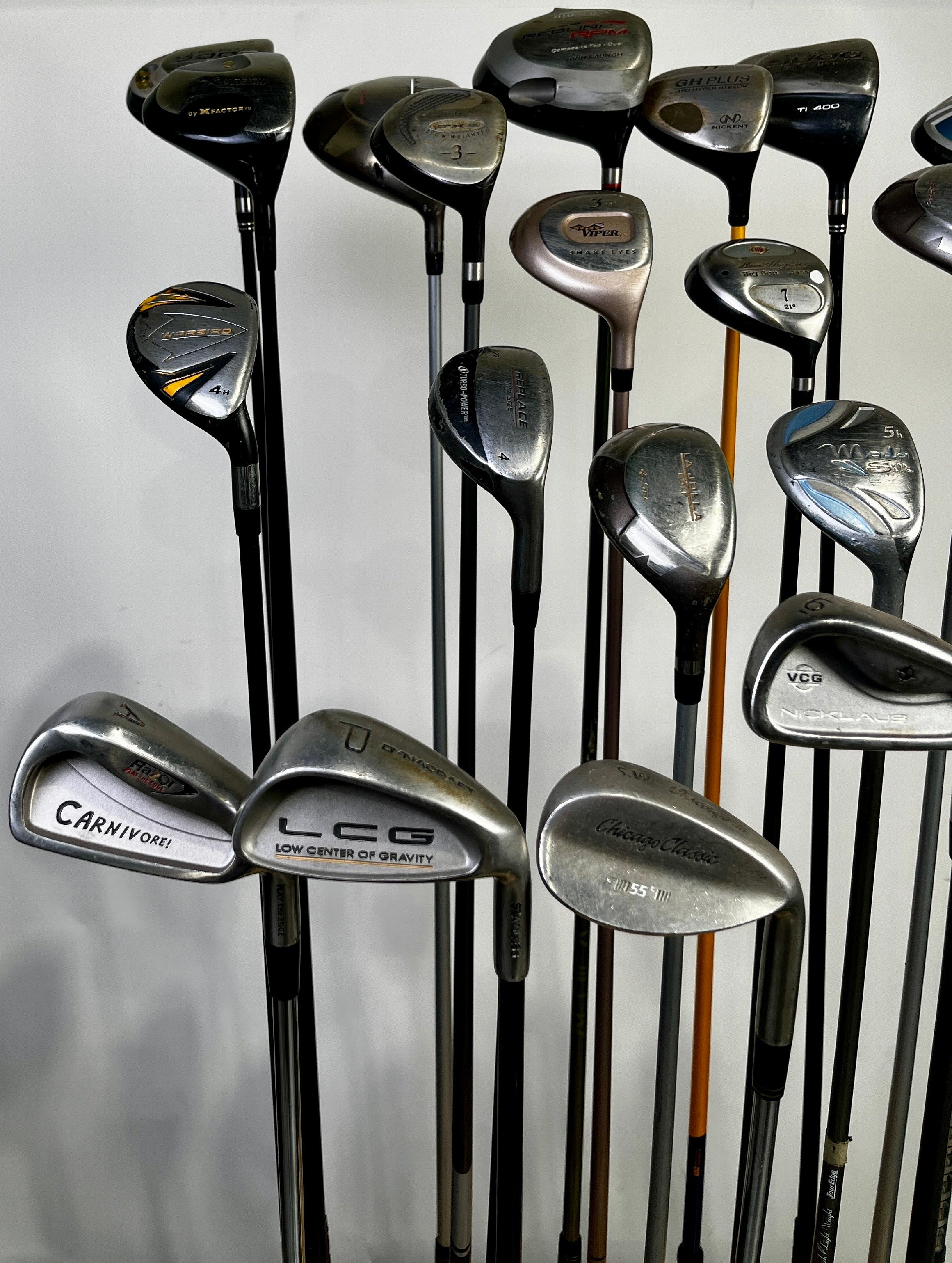 Wholesale Lot of 24 Assorted Drivers, Fairway Woods, Hybrids, and Single Irons.-Next Round