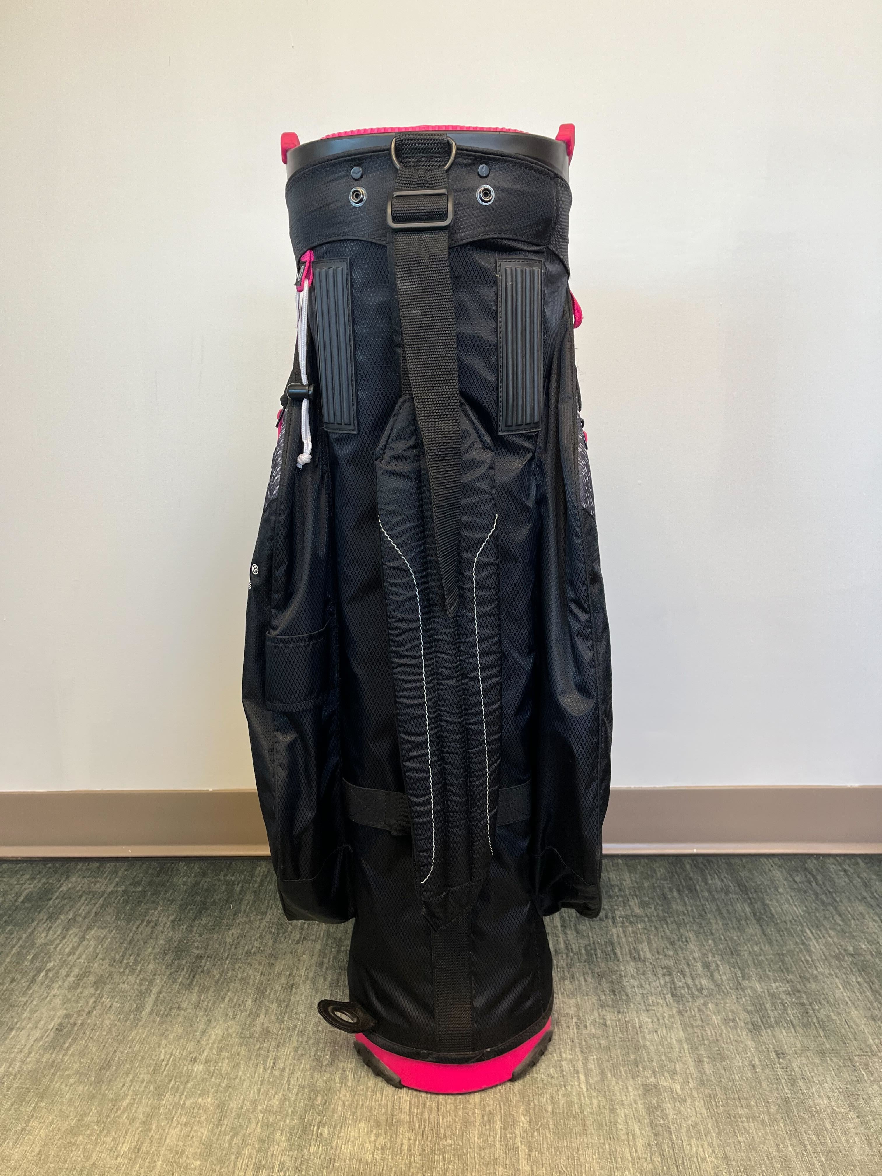 Sun Mountain Starlet Women's Cart Bag Black/Pink with Strap and Rain Cover-Next Round
